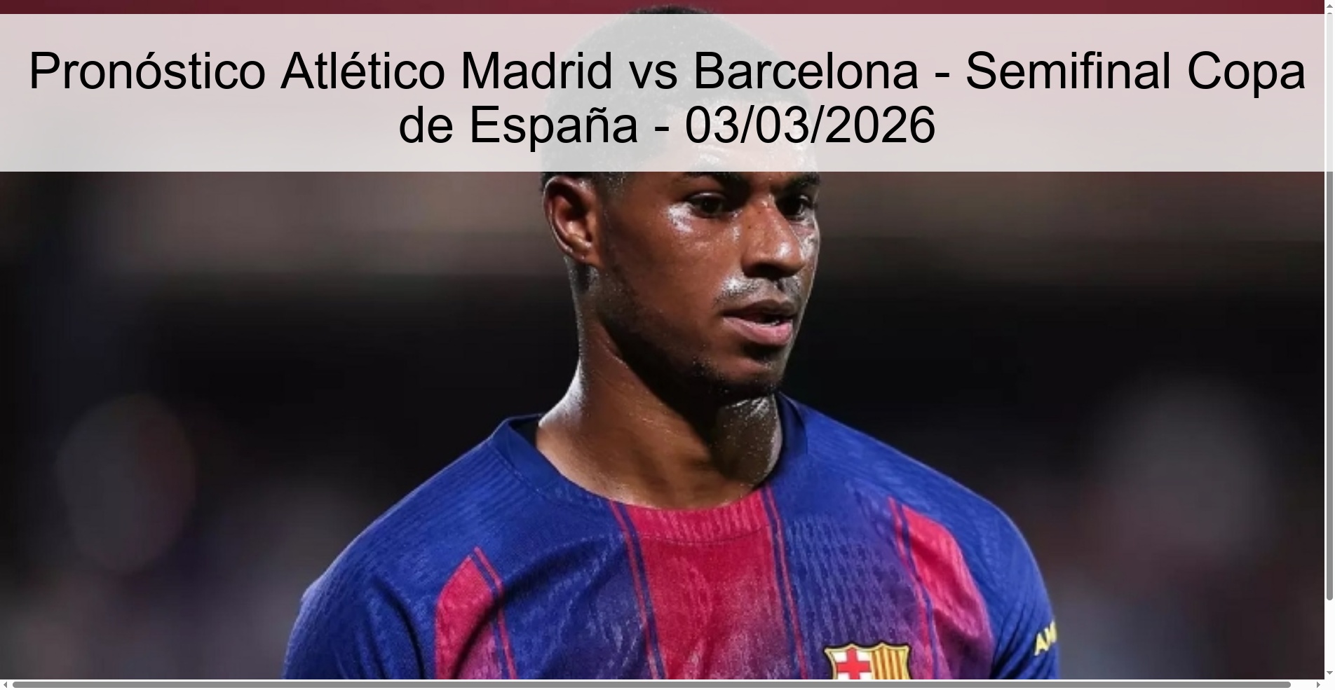 Pronóstico Atlético Madrid vs Barcelona - Semifinal Copa de España - 03/03/2026