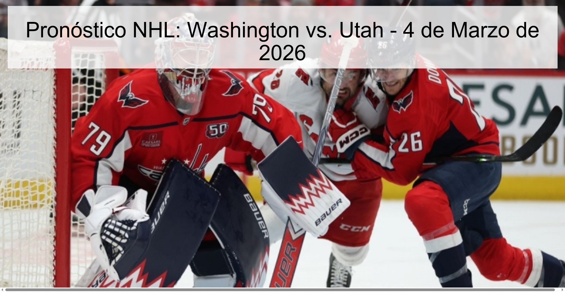 Pronóstico NHL: Washington vs. Utah - 4 de Marzo de 2026