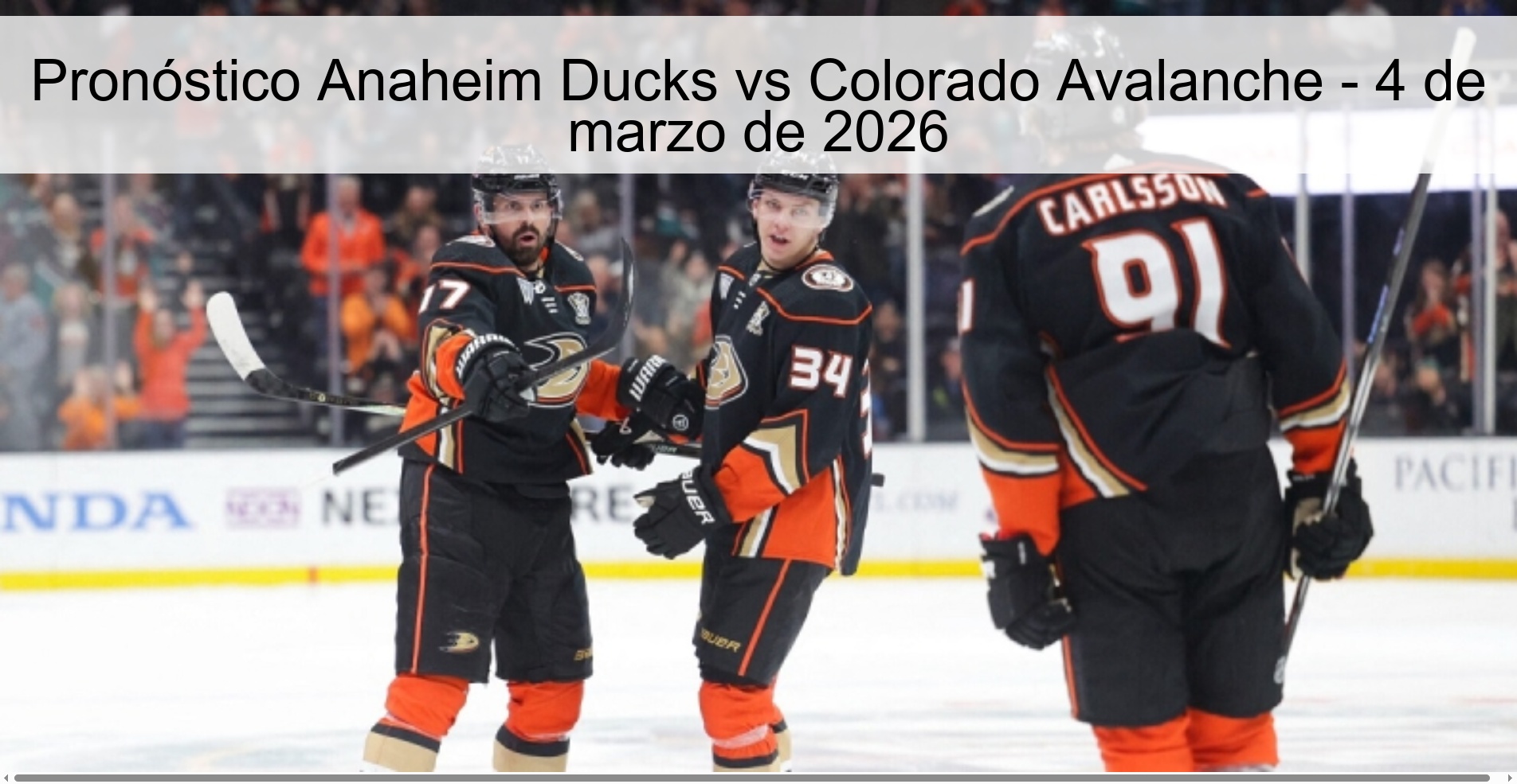 Anaheim Ducks vs Colorado Avalanche Prediction – March 4, 2026