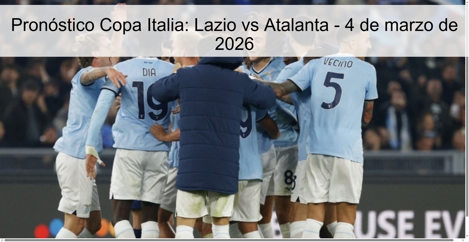Italian Cup Prediction: Lazio vs Atalanta - March 4, 2026