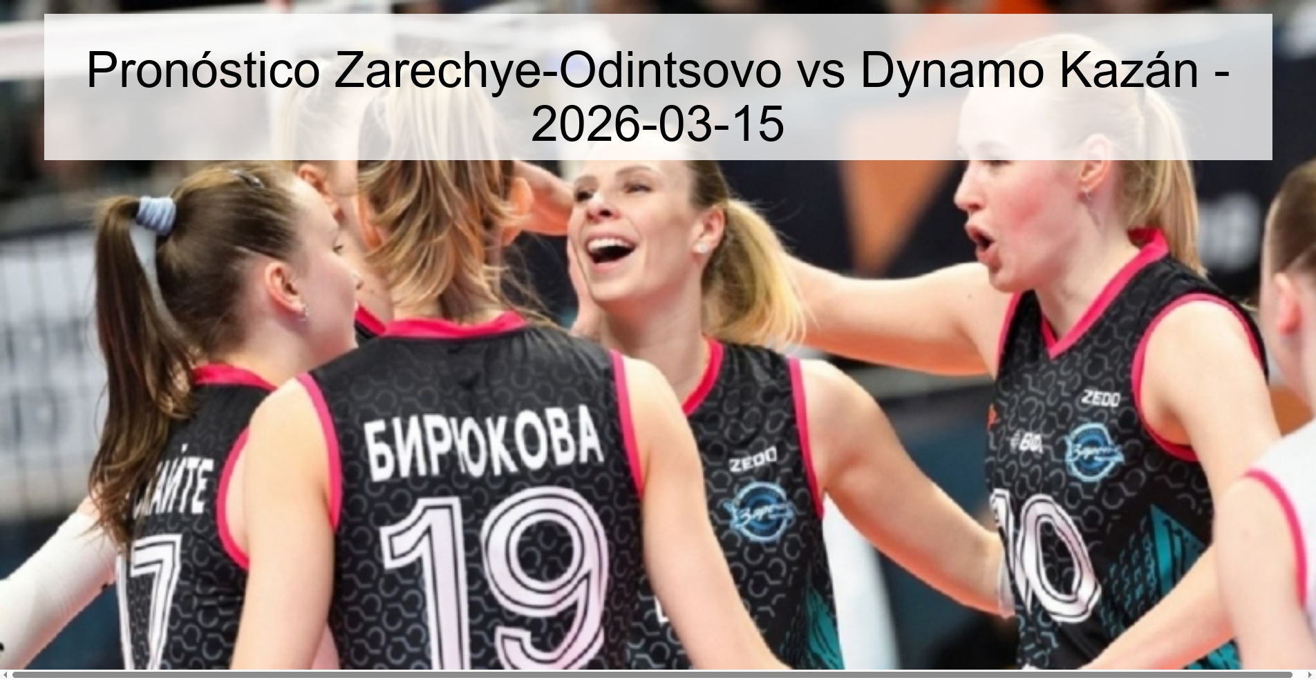 Pronóstico Zarechye-Odintsovo vs Dynamo Kazán - 2026-03-15