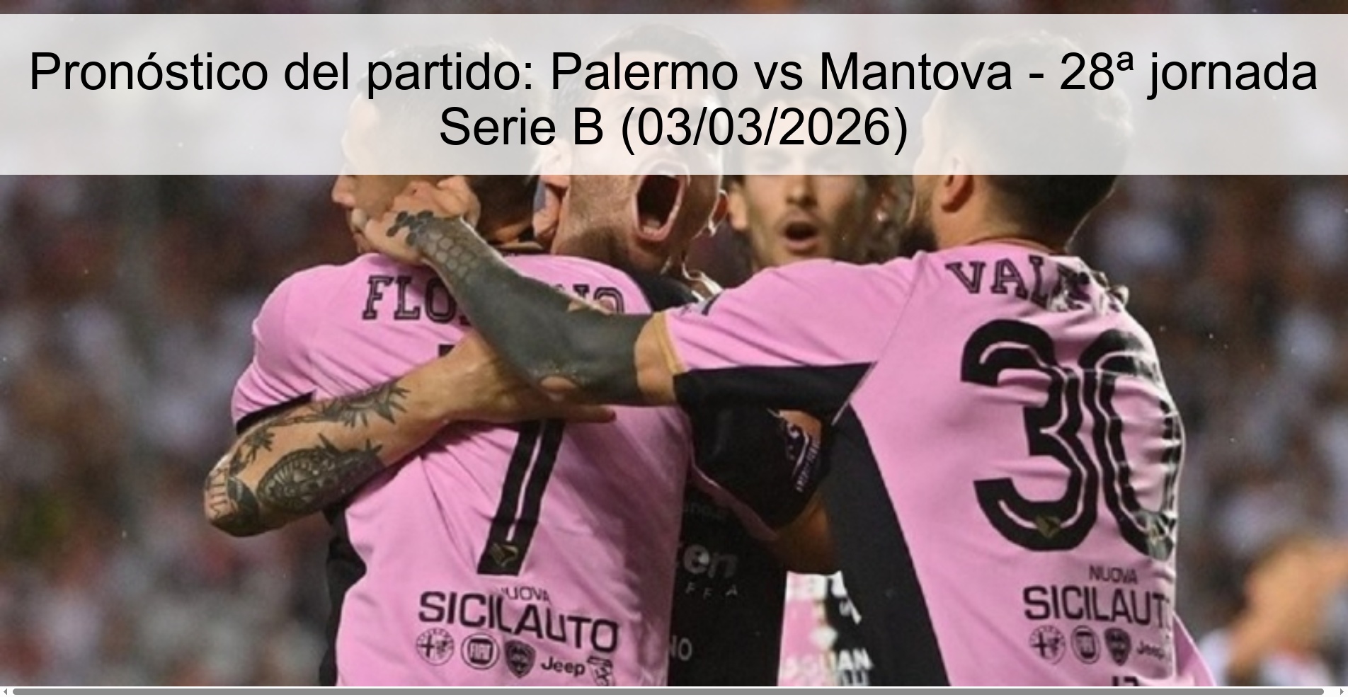 Match prediction: Palermo vs Mantova - 28th round of Serie B (03/03/2026)