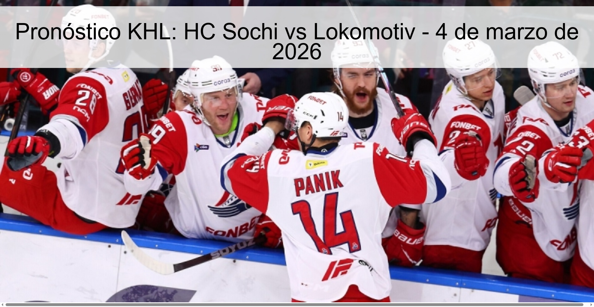 Pronóstico KHL: HC Sochi vs Lokomotiv - 4 de marzo de 2026