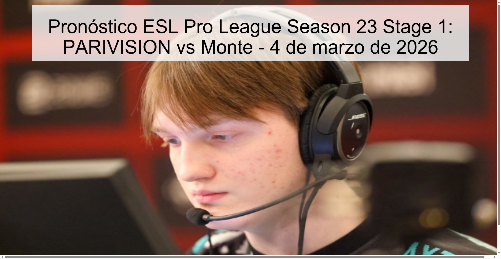 ESL Pro League Season 23 Stage 1 Prediction: PARIVISION vs Monte – March 4, 2026 ESL Pro League Season 23 Stage 1 Prediction: PARIVISION vs Monte – March 4, 2026