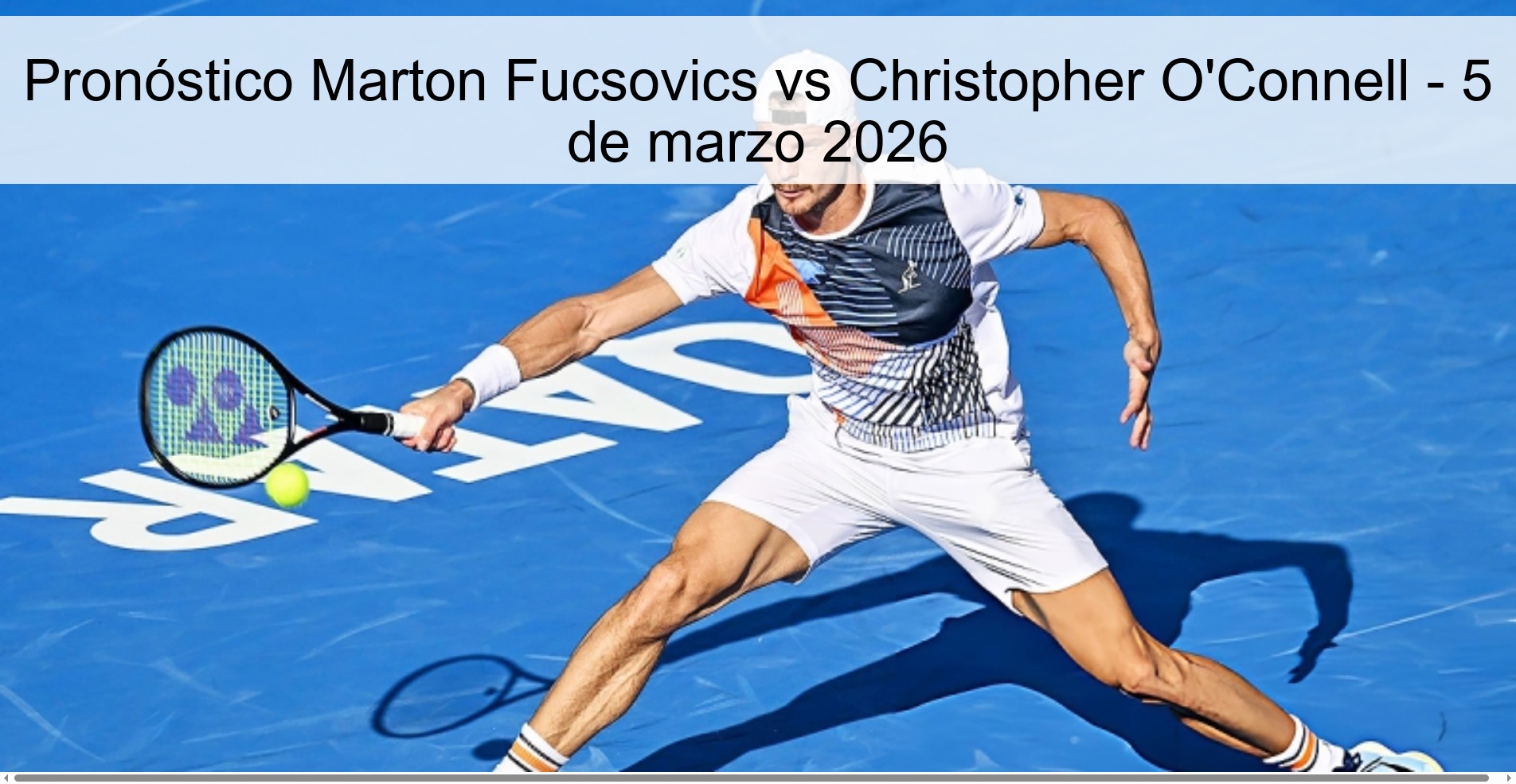 Pronóstico Marton Fucsovics vs Christopher O'Connell - 5 de marzo 2026