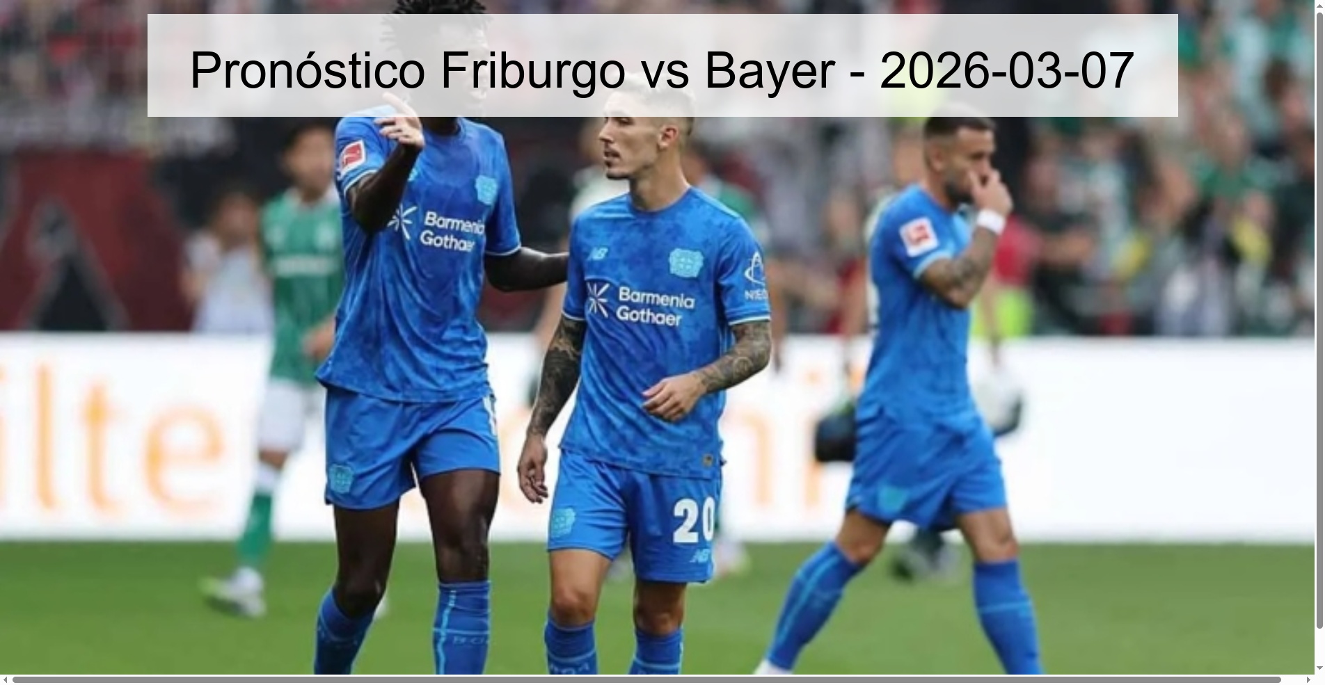 Pronóstico Friburgo vs Bayer - 2026-03-07