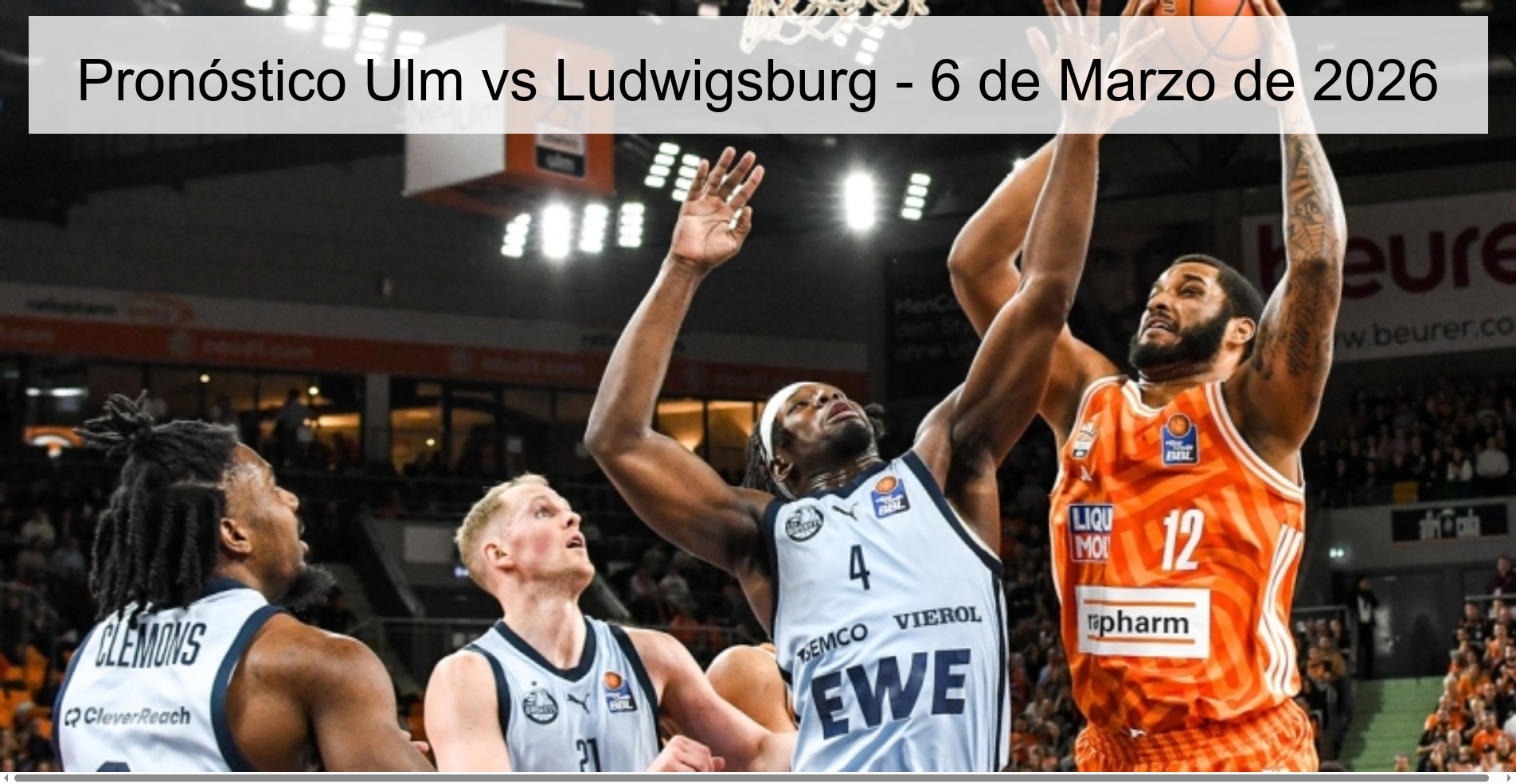 Pronóstico Ulm vs Ludwigsburg - 6 de Marzo de 2026