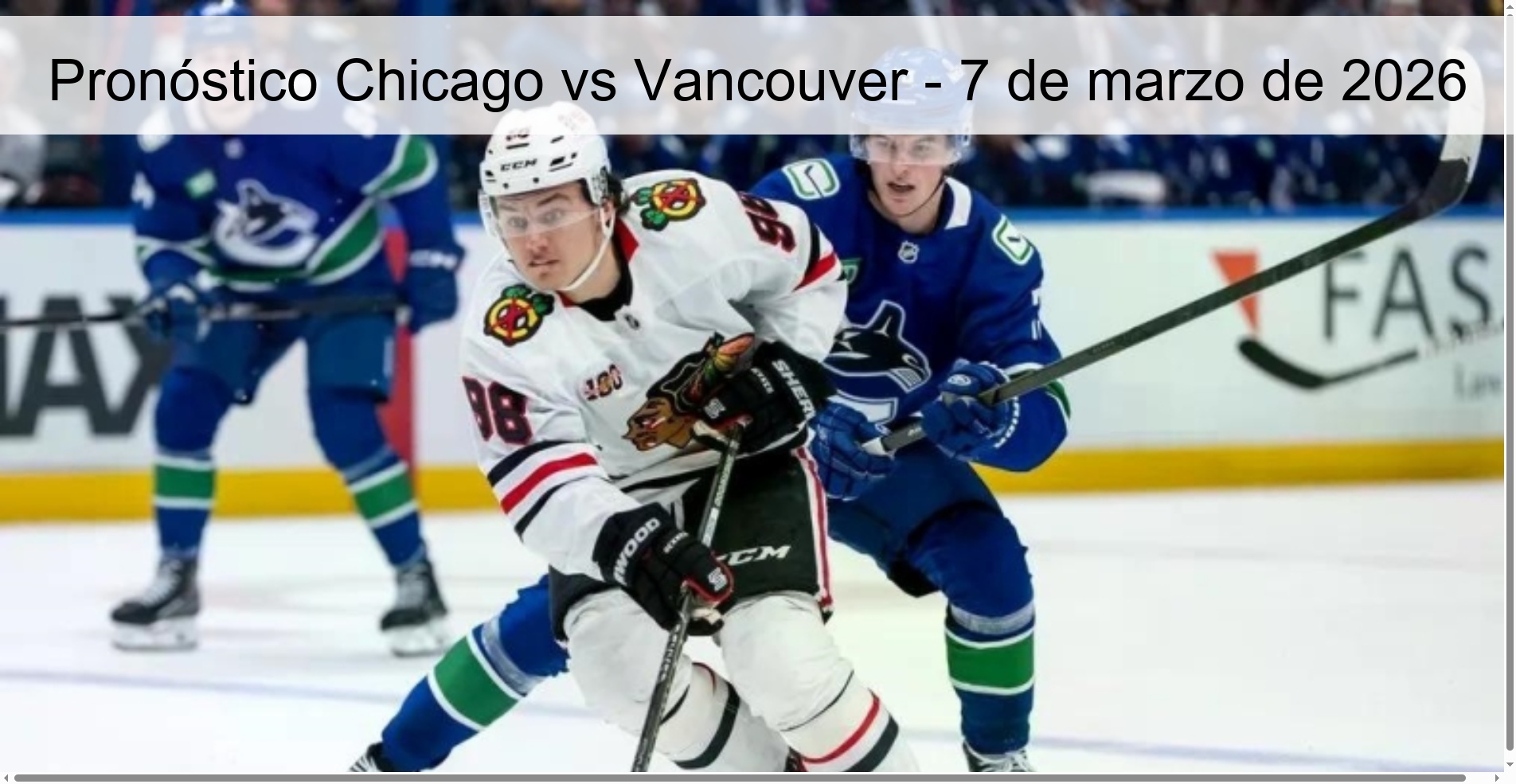 Pronóstico Chicago vs Vancouver - 7 de marzo de 2026