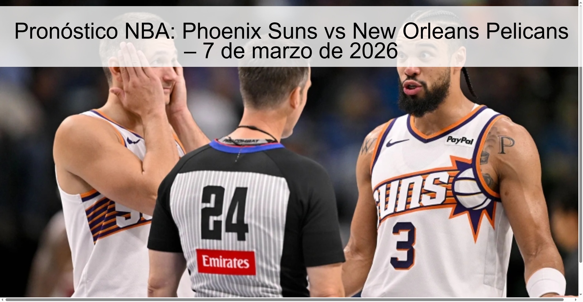 NBA Prediction: Phoenix Suns vs New Orleans Pelicans – March 7, 2026