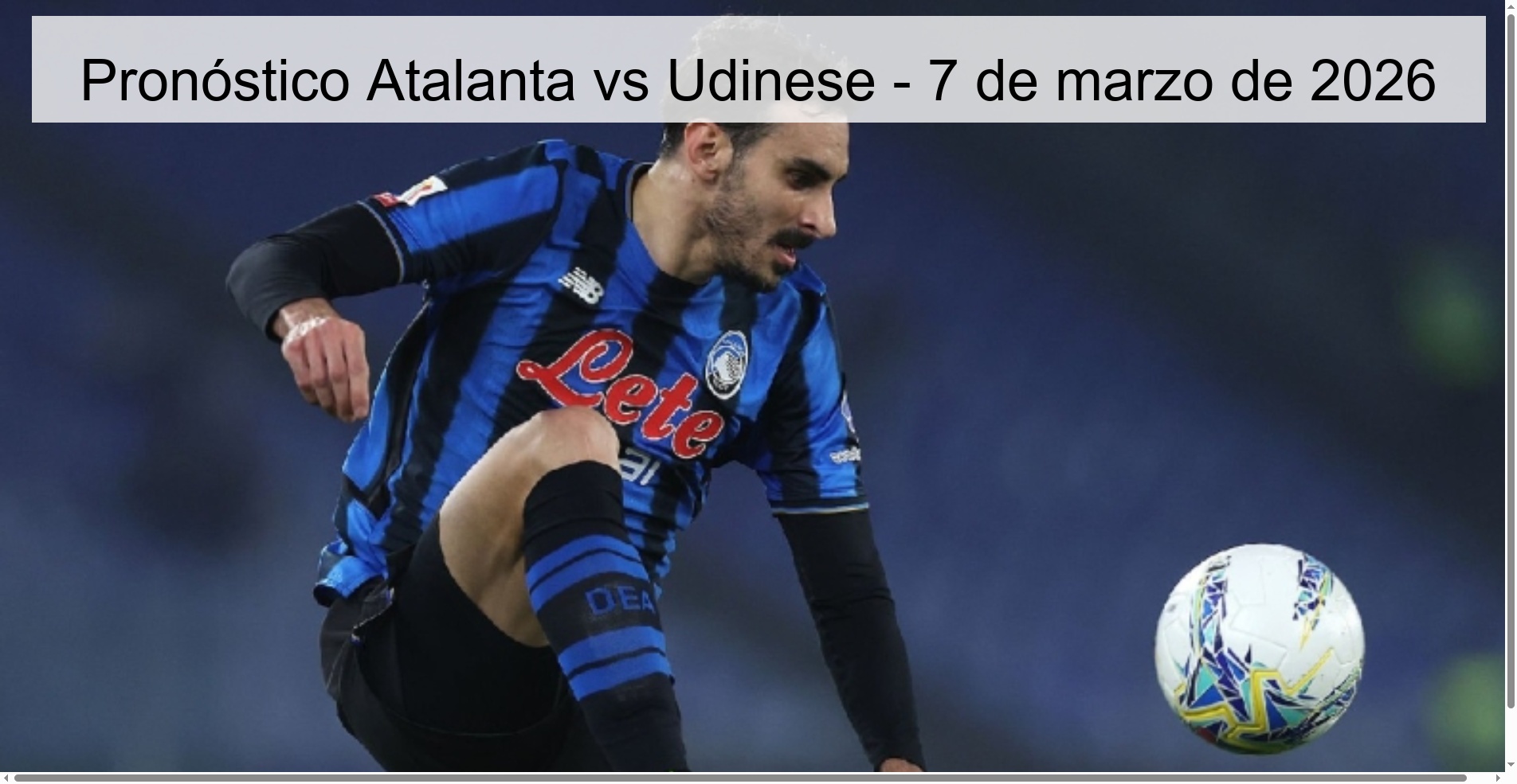Atalanta vs Udinese Prediction – March 7, 2026