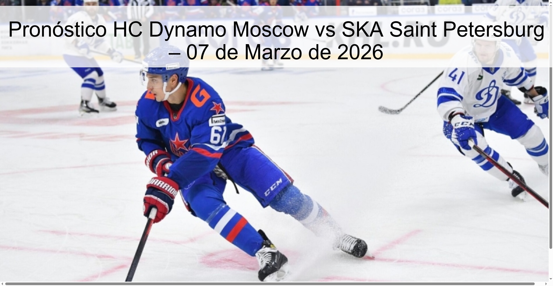HC Dynamo Moscow vs SKA Saint Petersburg Prediction – March 7, 2026