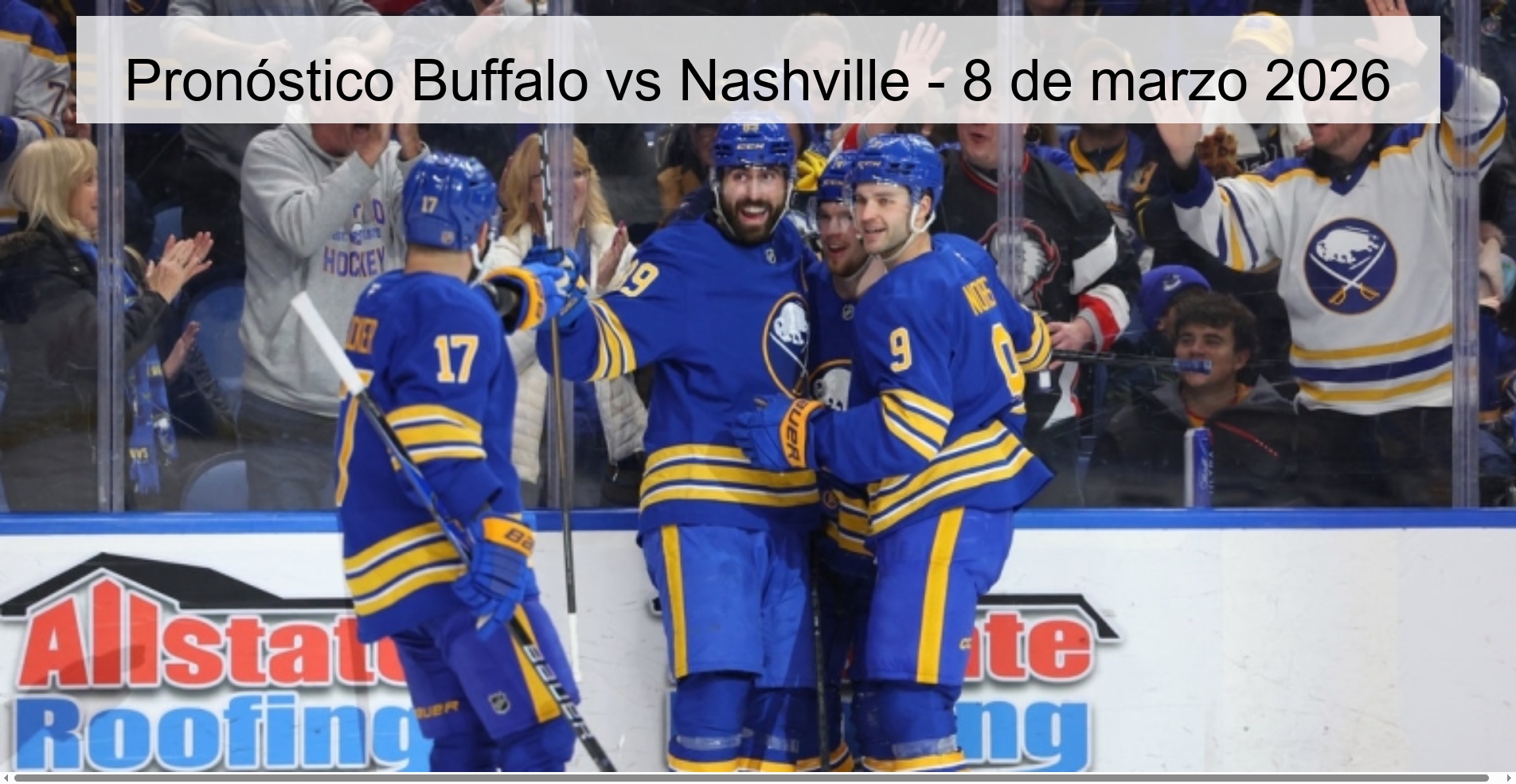 Pronóstico Buffalo vs Nashville - 8 de marzo 2026
