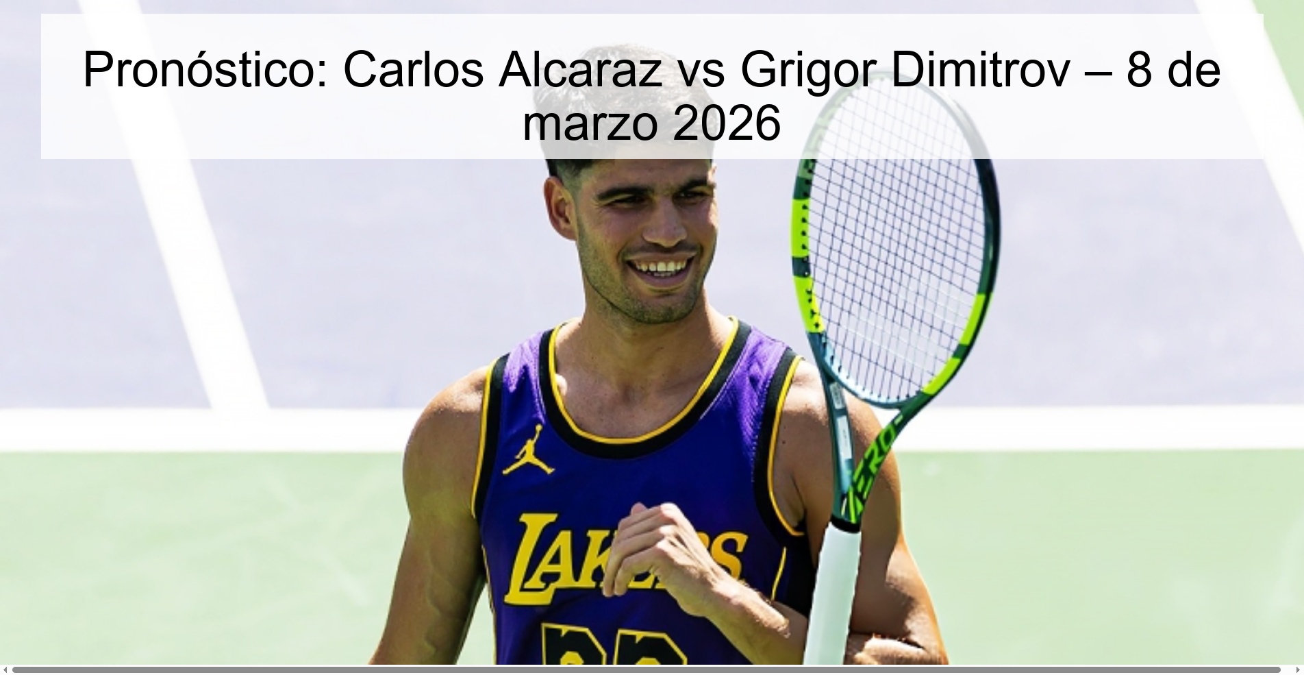 Prediction: Carlos Alcaraz vs Grigor Dimitrov – March 8, 2026