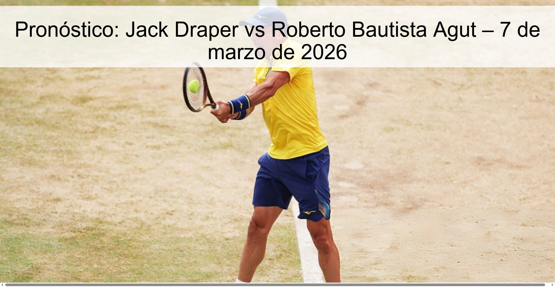Pronóstico: Jack Draper vs Roberto Bautista Agut – 7 de marzo de 2026 Pronóstico: Jack Draper vs Roberto Bautista Agut – 7 de marzo de 2026