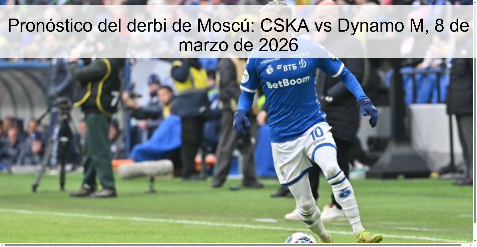 Moscow Derby Prediction: CSKA vs Dynamo M, March 8, 2026