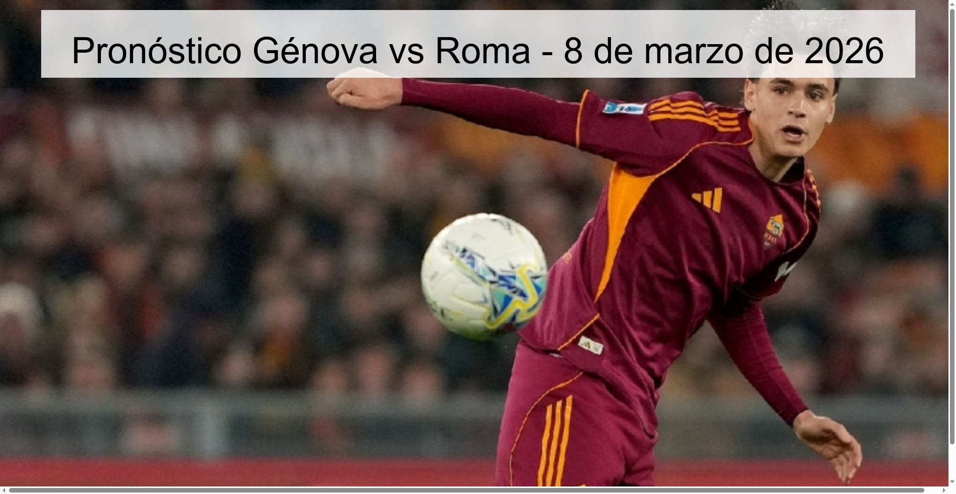 Genoa vs Rome Prediction – March 8, 2026