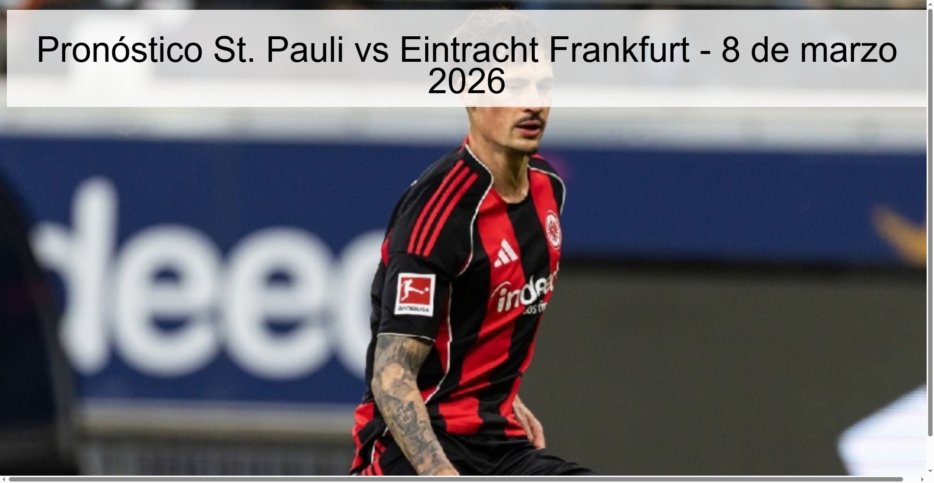 St. Pauli vs Eintracht Frankfurt Prediction - March 8, 2026