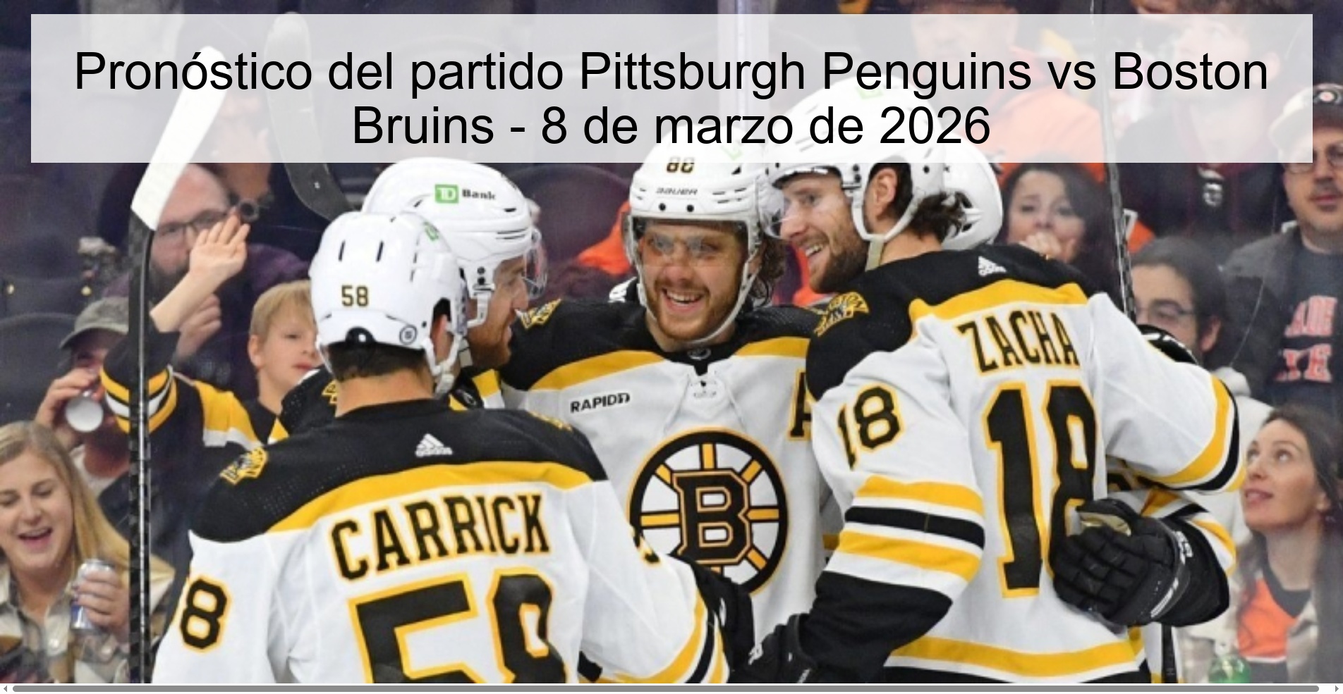 Pittsburgh Penguins vs Boston Bruins Prediction – March 8, 2026