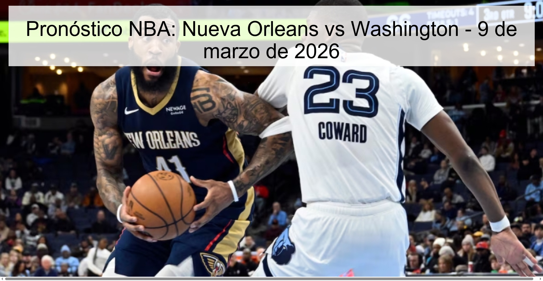 NBA Prediction: New Orleans vs Washington - March 9, 2026