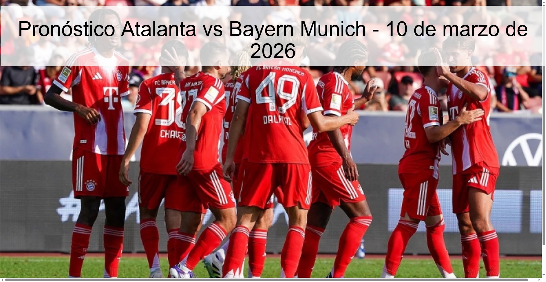 Atalanta vs Bayern Munich Prediction – March 10, 2026