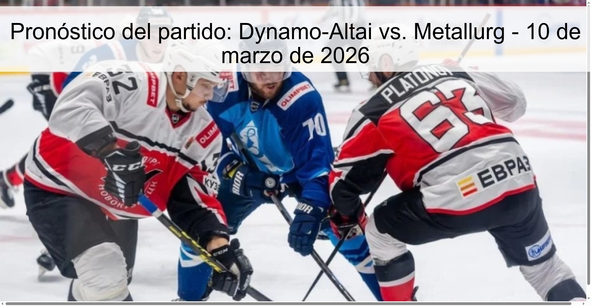 Pronóstico del partido: Dynamo-Altai vs. Metallurg - 10 de marzo de 2026 Pronóstico del partido: Dynamo-Altai vs. Metallurg - 10 de marzo de 2026