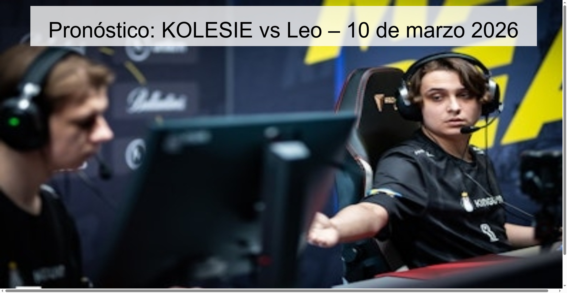 Prediction: KOLESIE vs Leo – March 10, 2026