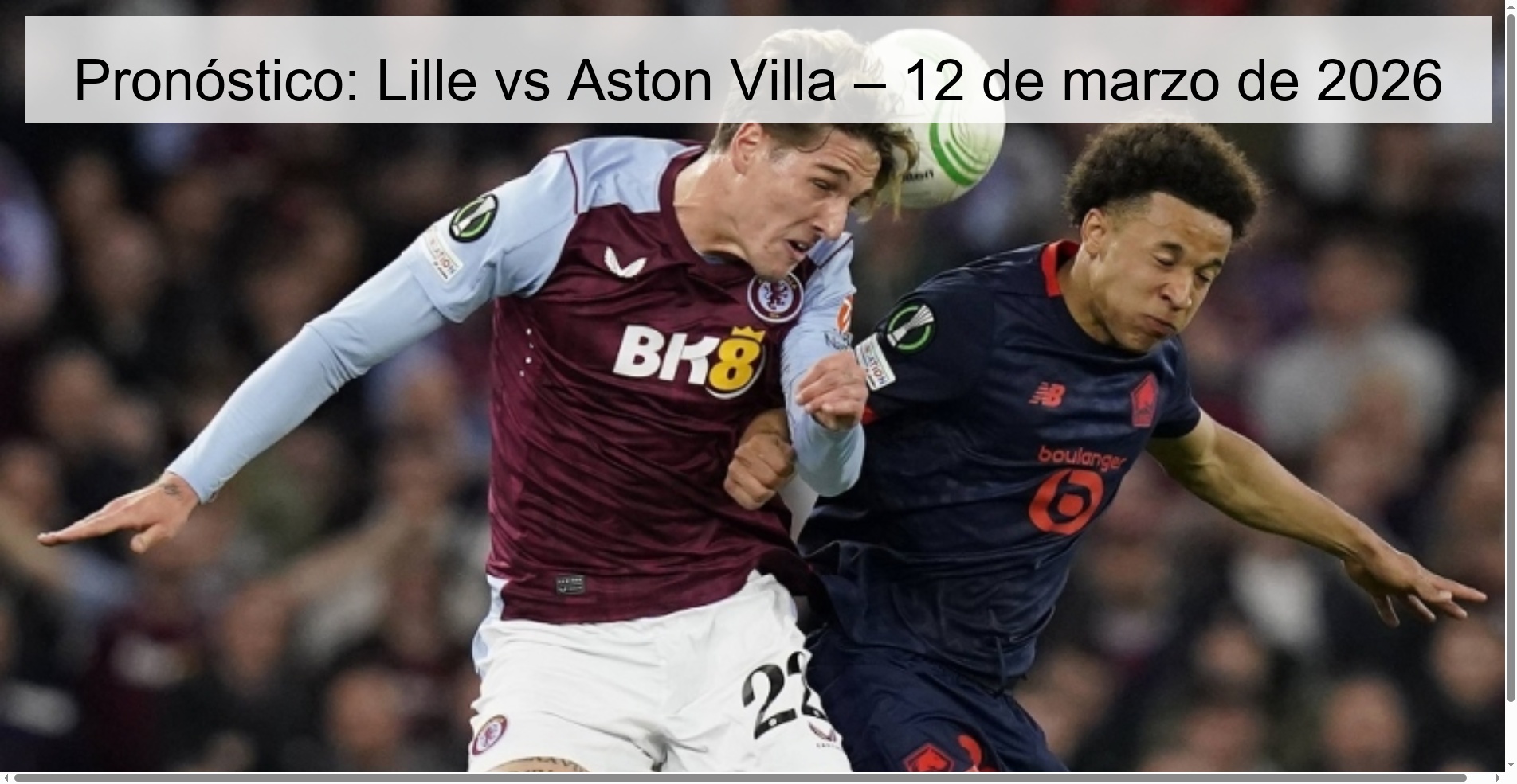 Prediction: Lille vs Aston Villa – March 12, 2026