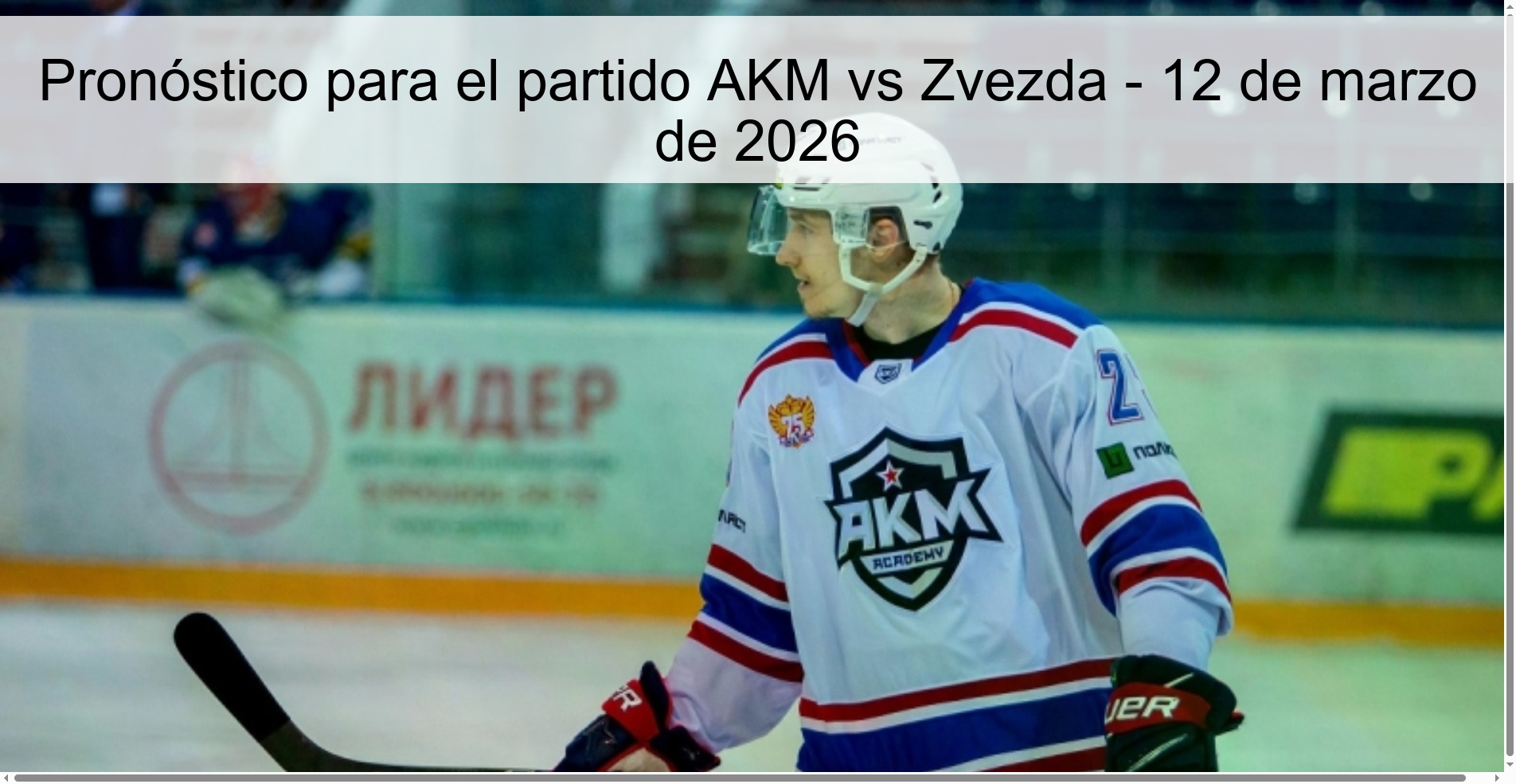Pronóstico para el partido AKM vs Zvezda - 12 de marzo de 2026