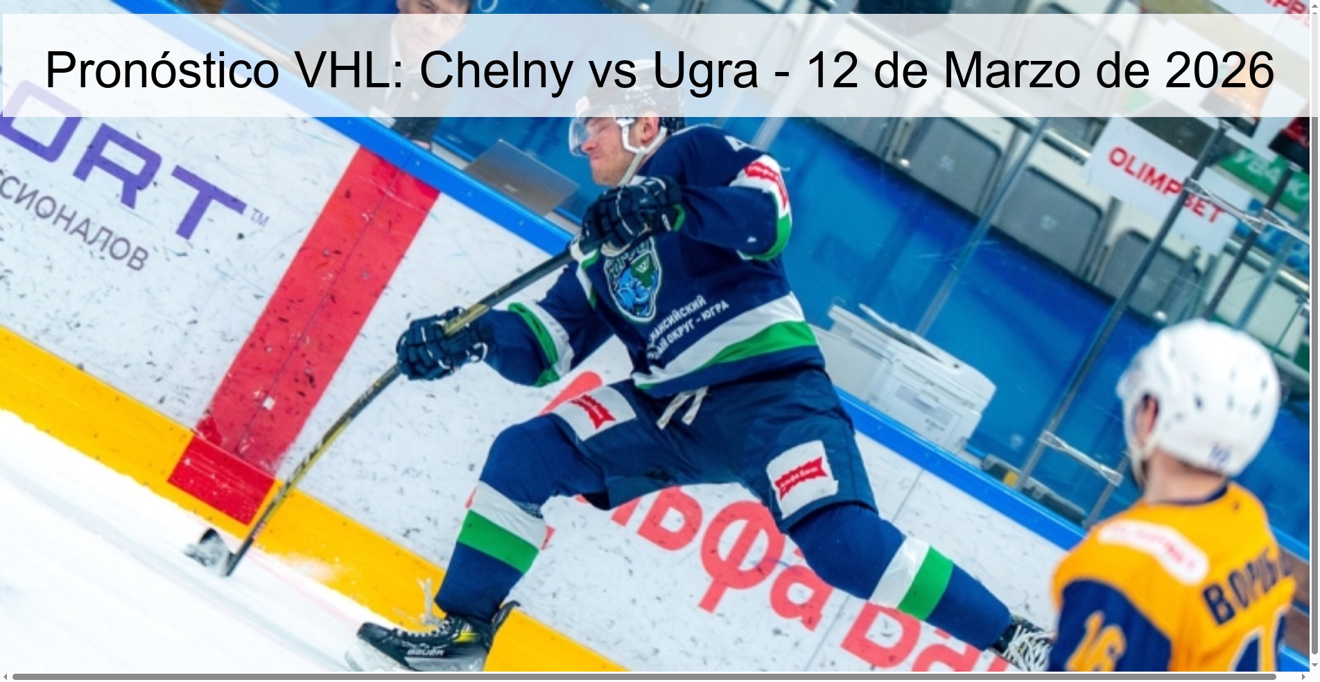 VHL Prediction: Chelny vs Ugra - March 12, 2026