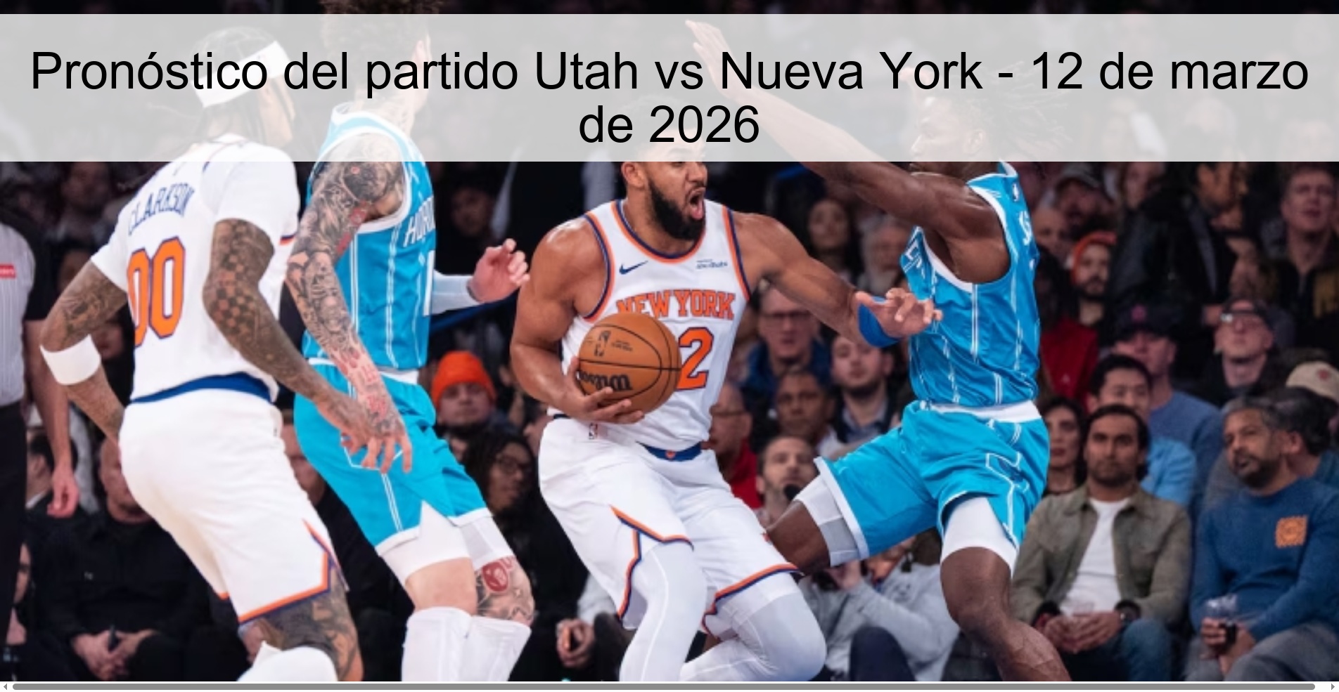 Pronóstico del partido Utah vs Nueva York - 12 de marzo de 2026 Pronóstico del partido Utah vs Nueva York - 12 de marzo de 2026