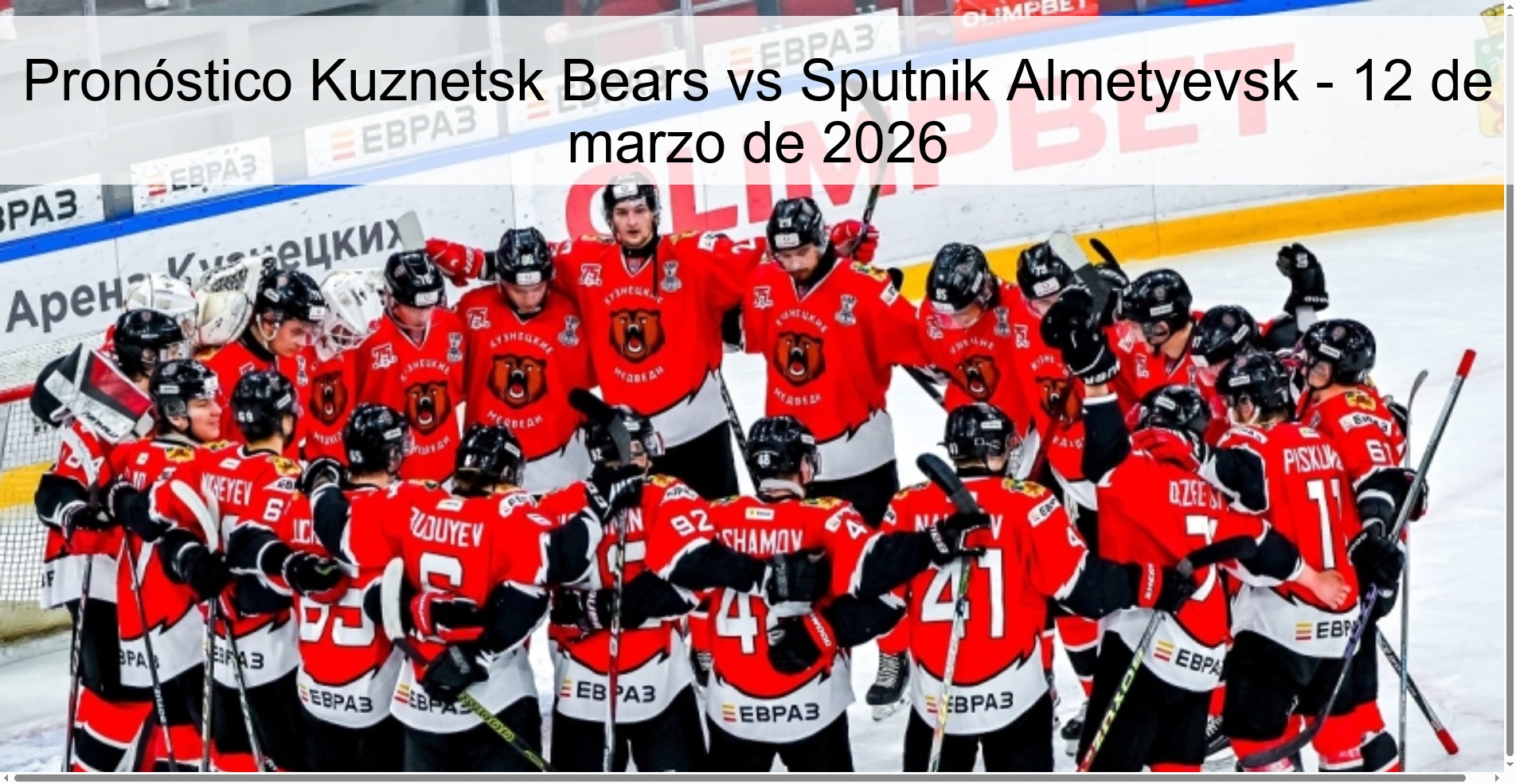 Kuznetsk Bears vs Sputnik Almetyevsk Prediction – March 12, 2026