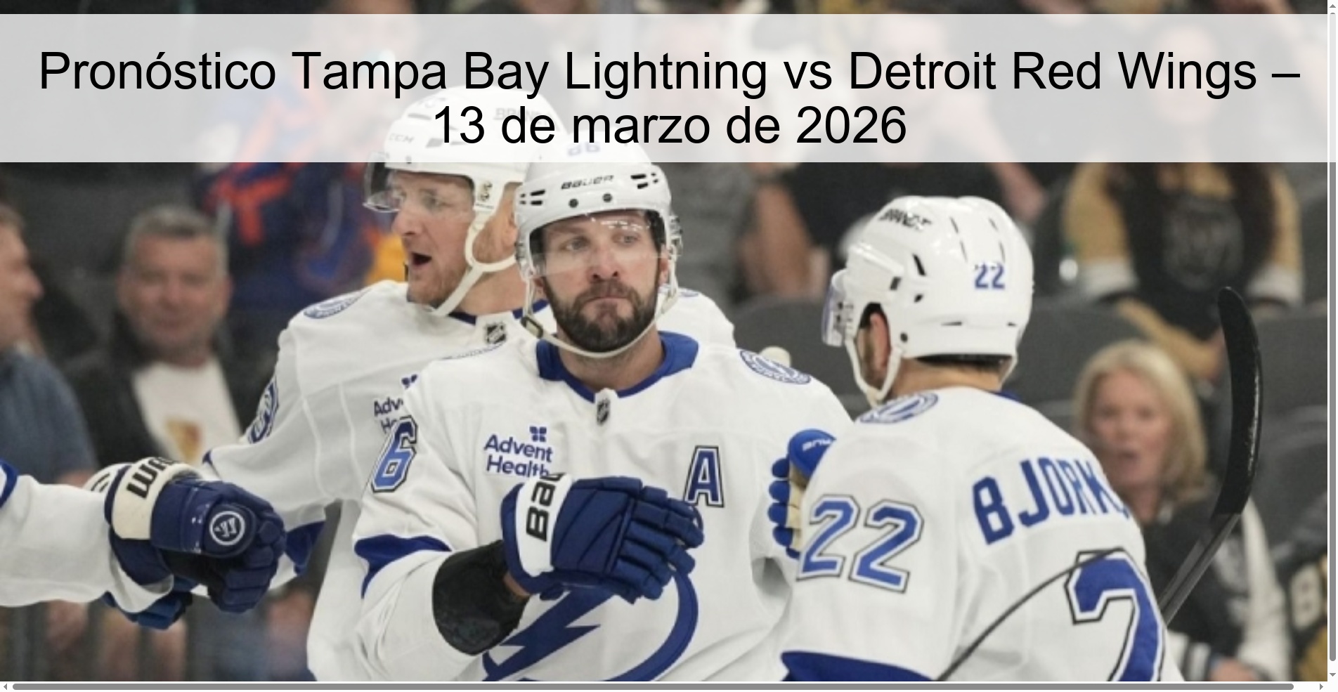 Tampa Bay Lightning vs Detroit Red Wings Prediction – March 13, 2026