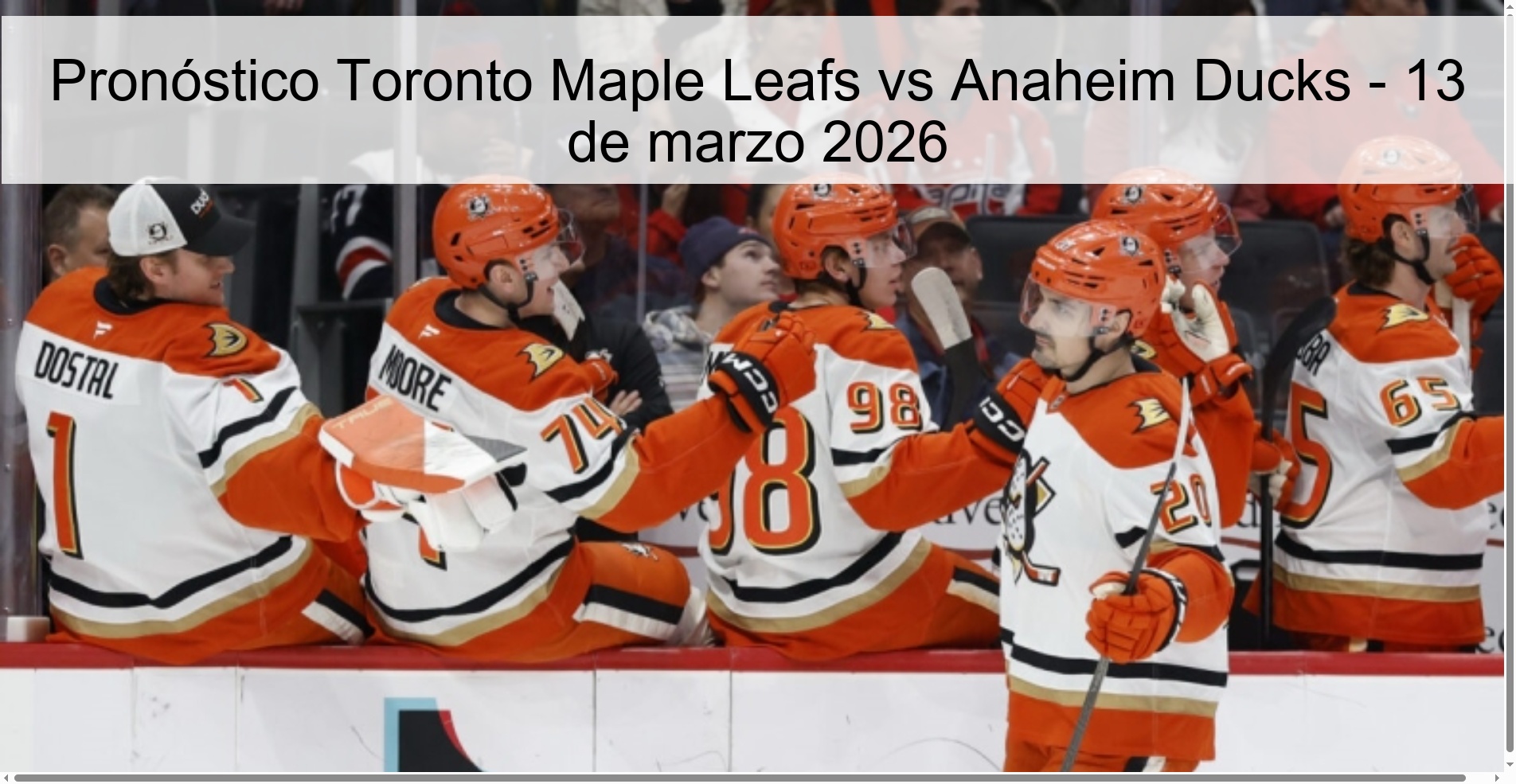 Toronto Maple Leafs vs Anaheim Ducks Prediction - March 13, 2026