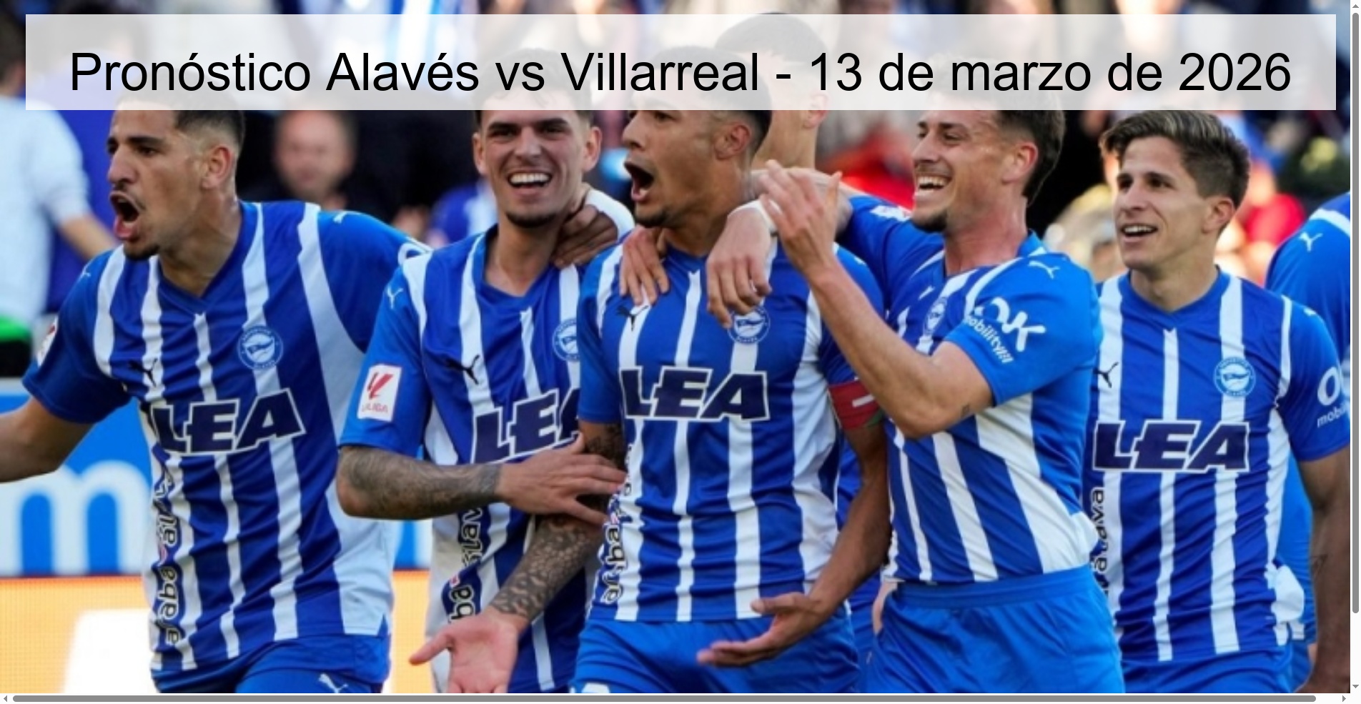 Alavés vs Villarreal Prediction - March 13, 2026