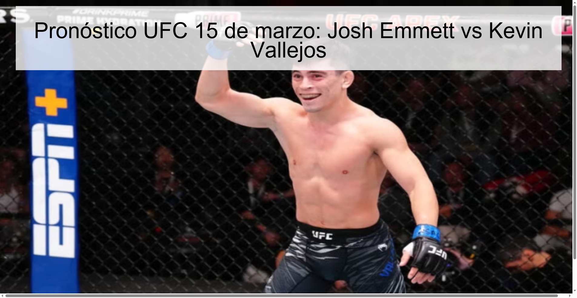 UFC Prediction March 15: Josh Emmett vs Kevin Vallejos