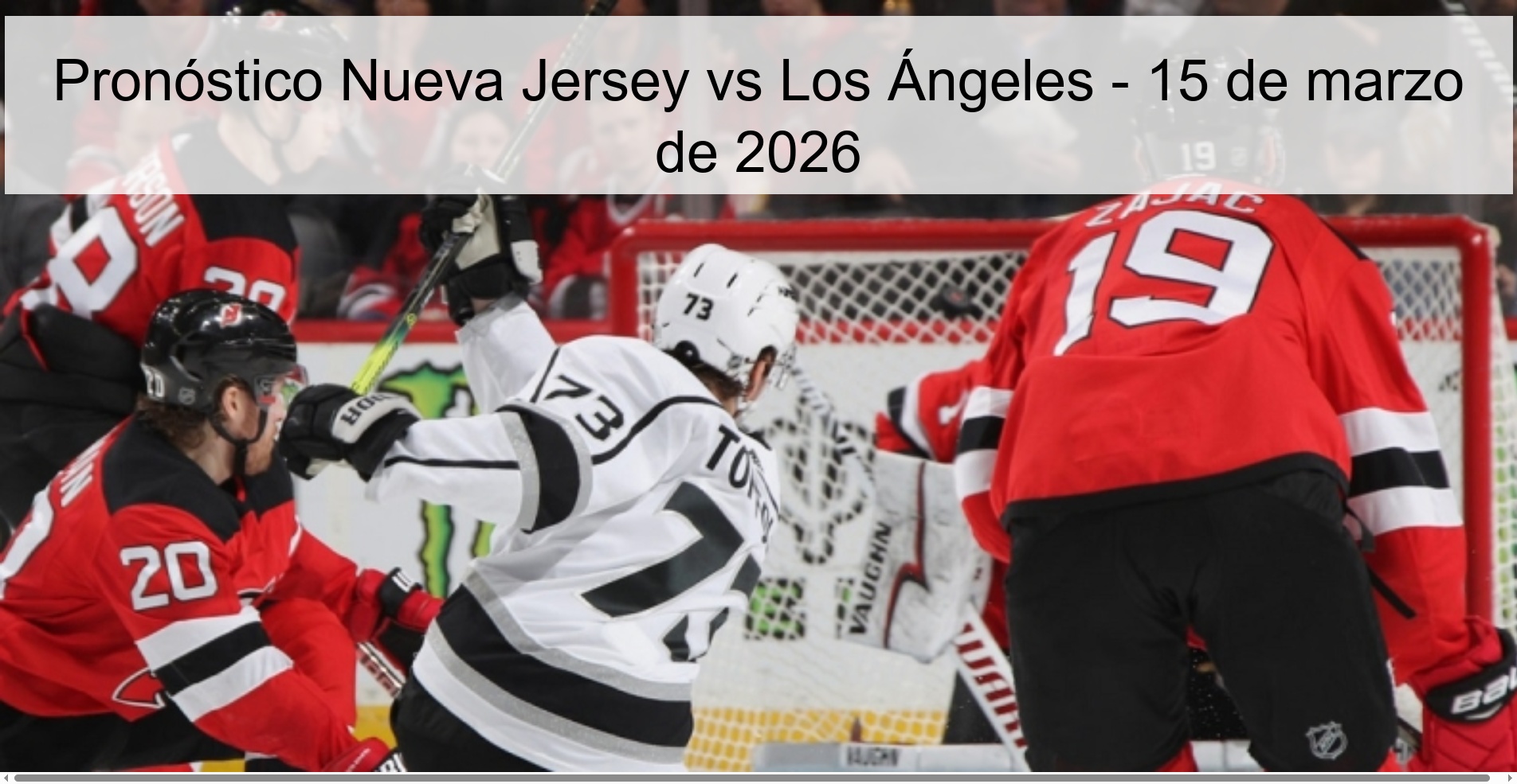 New Jersey vs Los Angeles Prediction – March 15, 2026