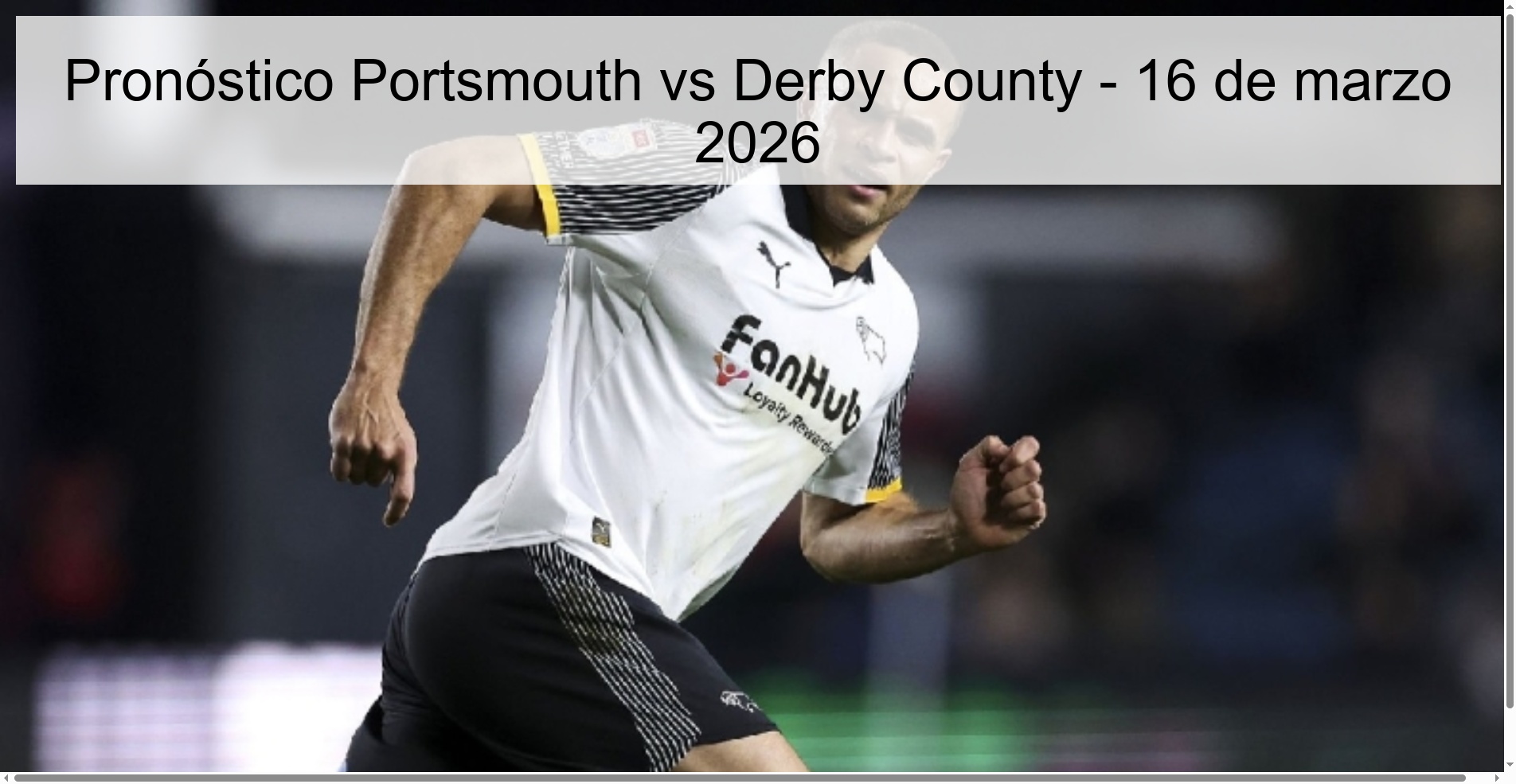 Portsmouth vs Derby County Prediction – March 16, 2026