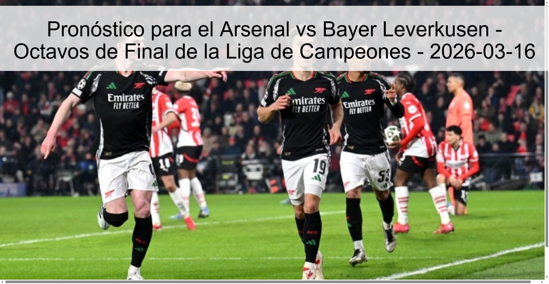 Prediction for Arsenal vs Bayer Leverkusen - Champions League Round of 16 - 2026-03-16 Prediction for Arsenal vs Bayer Leverkusen - Champions League Round of 16 - 2026-03-16