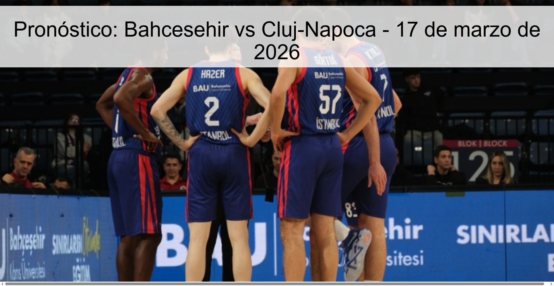 Pronóstico: Bahcesehir vs Cluj-Napoca - 17 de marzo de 2026
