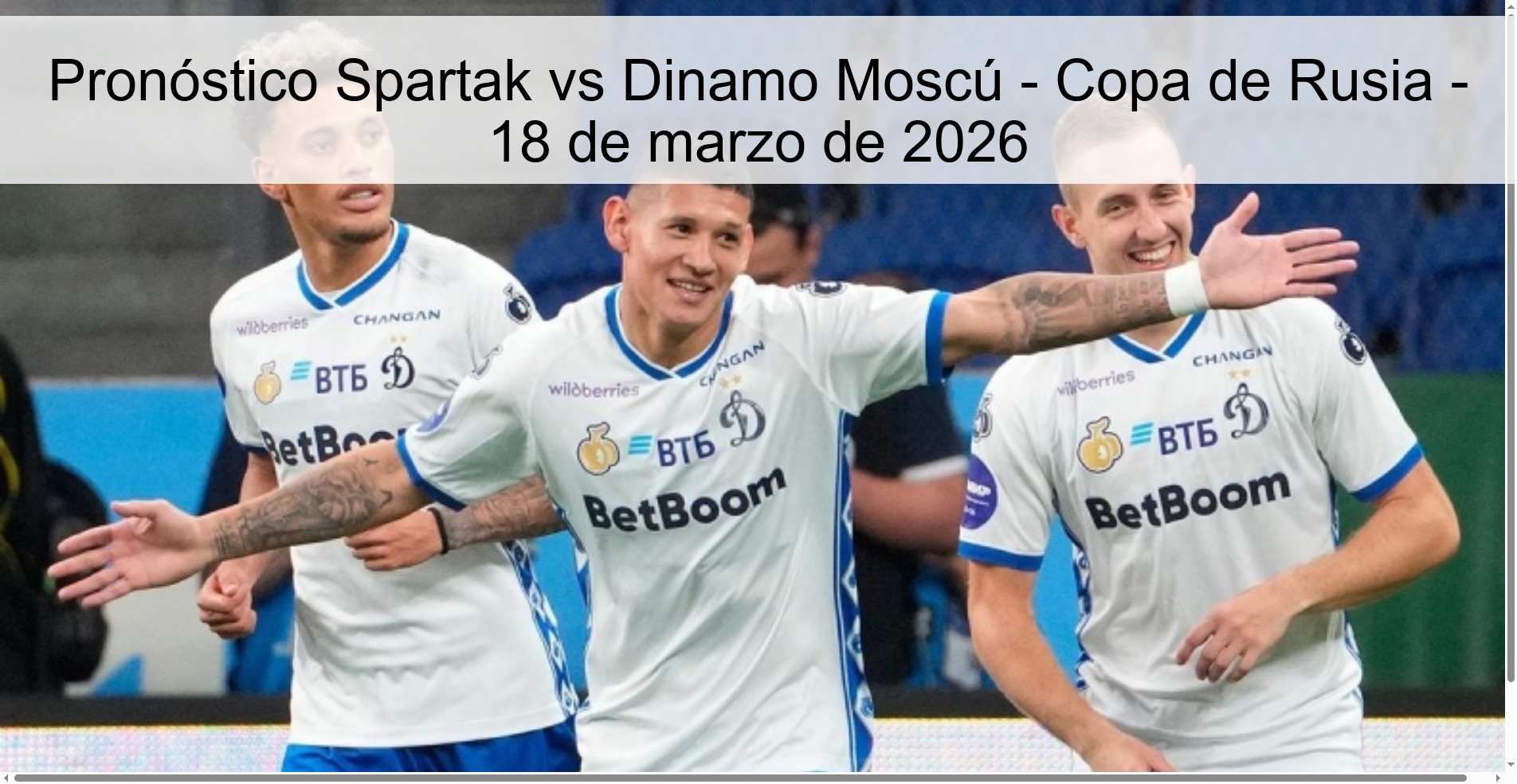 Spartak vs Dinamo Moscow Prediction - Russian Cup - March 18, 2026