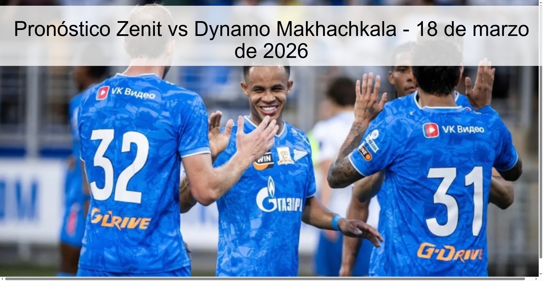 Zenit vs Dynamo Makhachkala Prediction – March 18, 2026