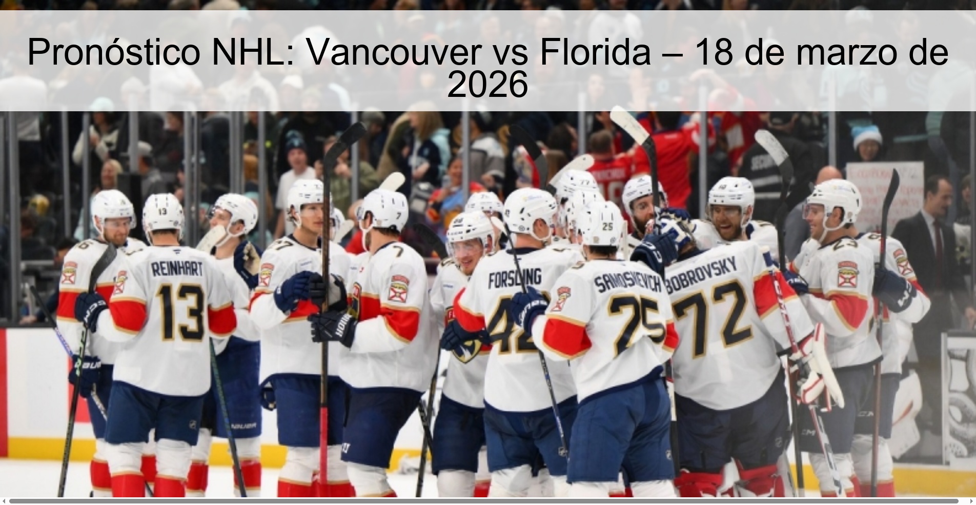 NHL Prediction: Vancouver vs Florida – March 18, 2026