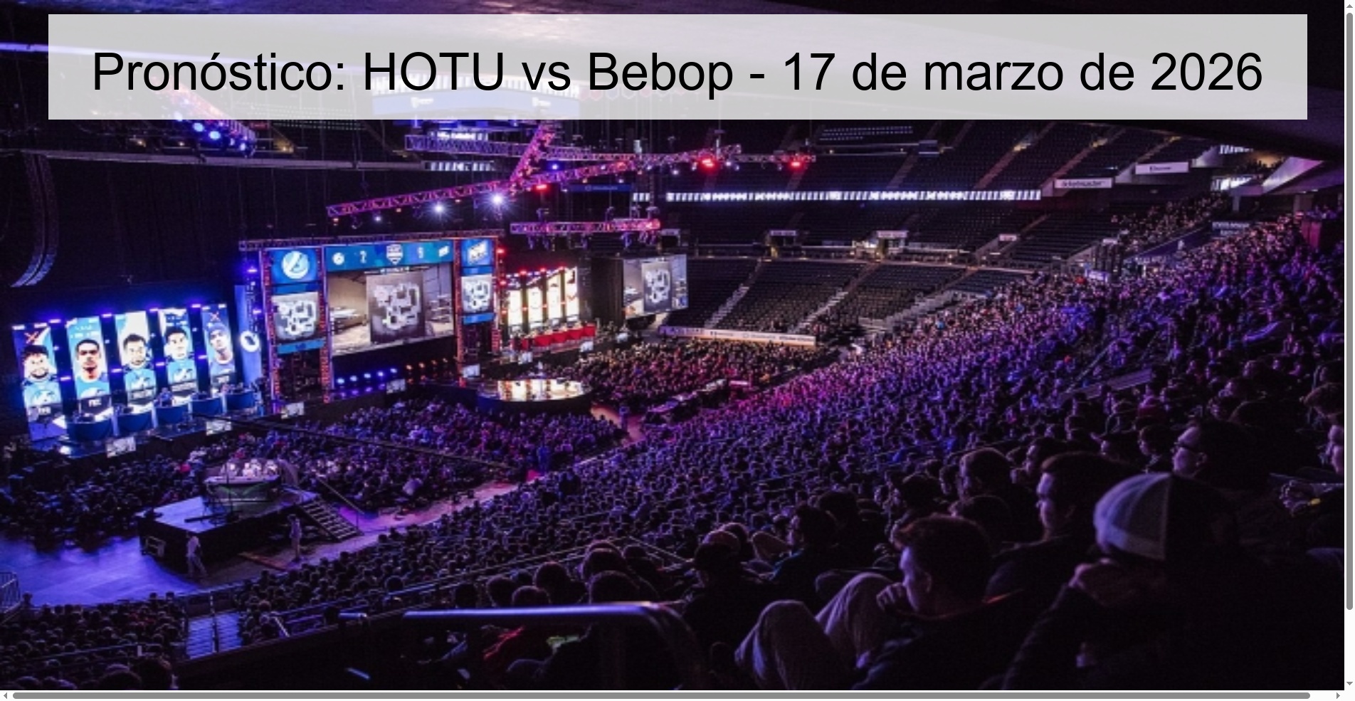 Prediction: HOTU vs Bebop – March 17, 2026