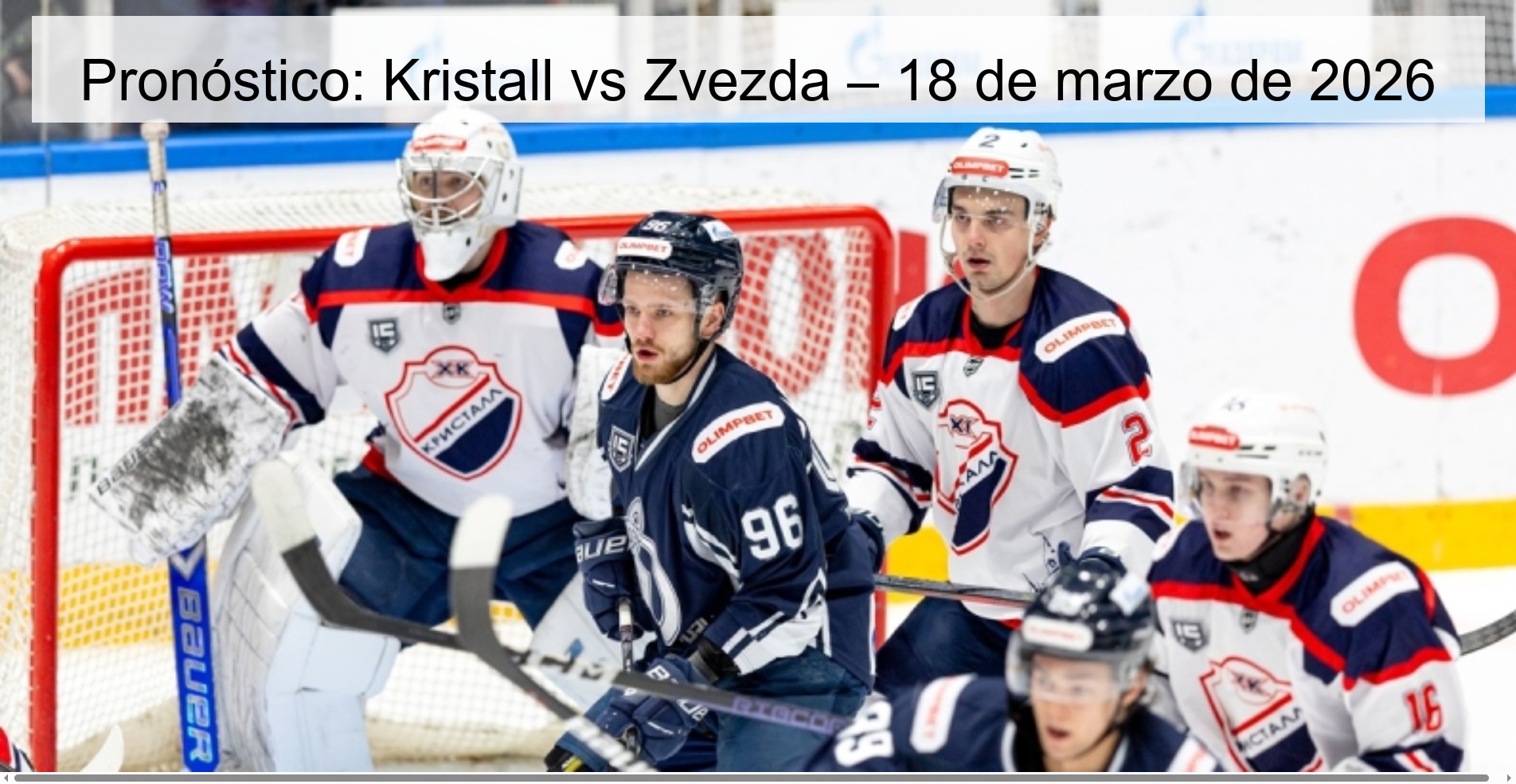 Pronóstico: Kristall vs Zvezda – 18 de marzo de 2026