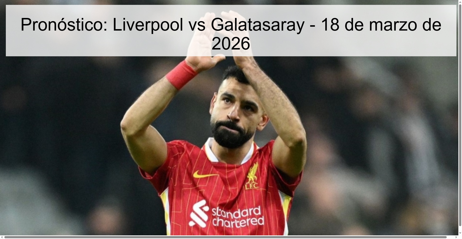 Prediction: Liverpool vs Galatasaray - March 18, 2026 Prediction: Liverpool vs Galatasaray - March 18, 2026