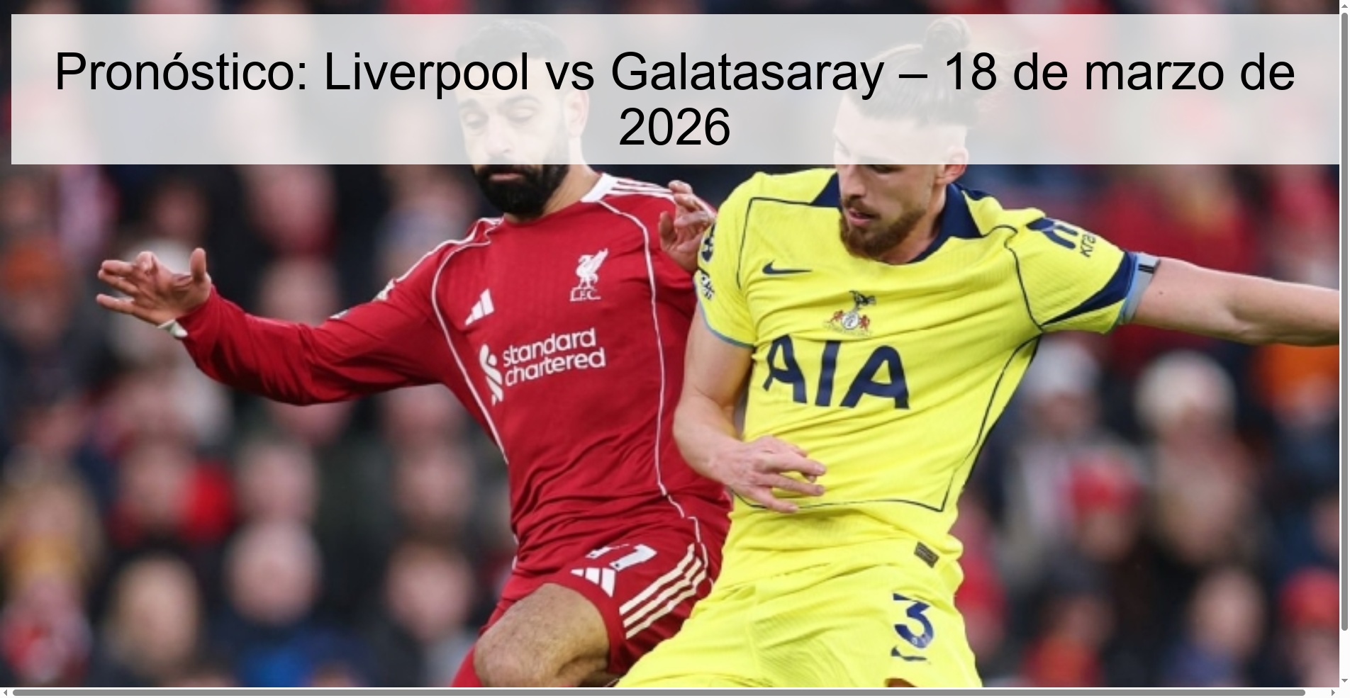 Prediction: Liverpool vs Galatasaray – March 18, 2026