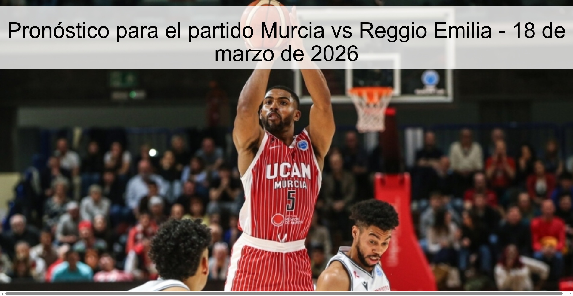 Prediction for the match Murcia vs Reggio Emilia - March 18, 2026