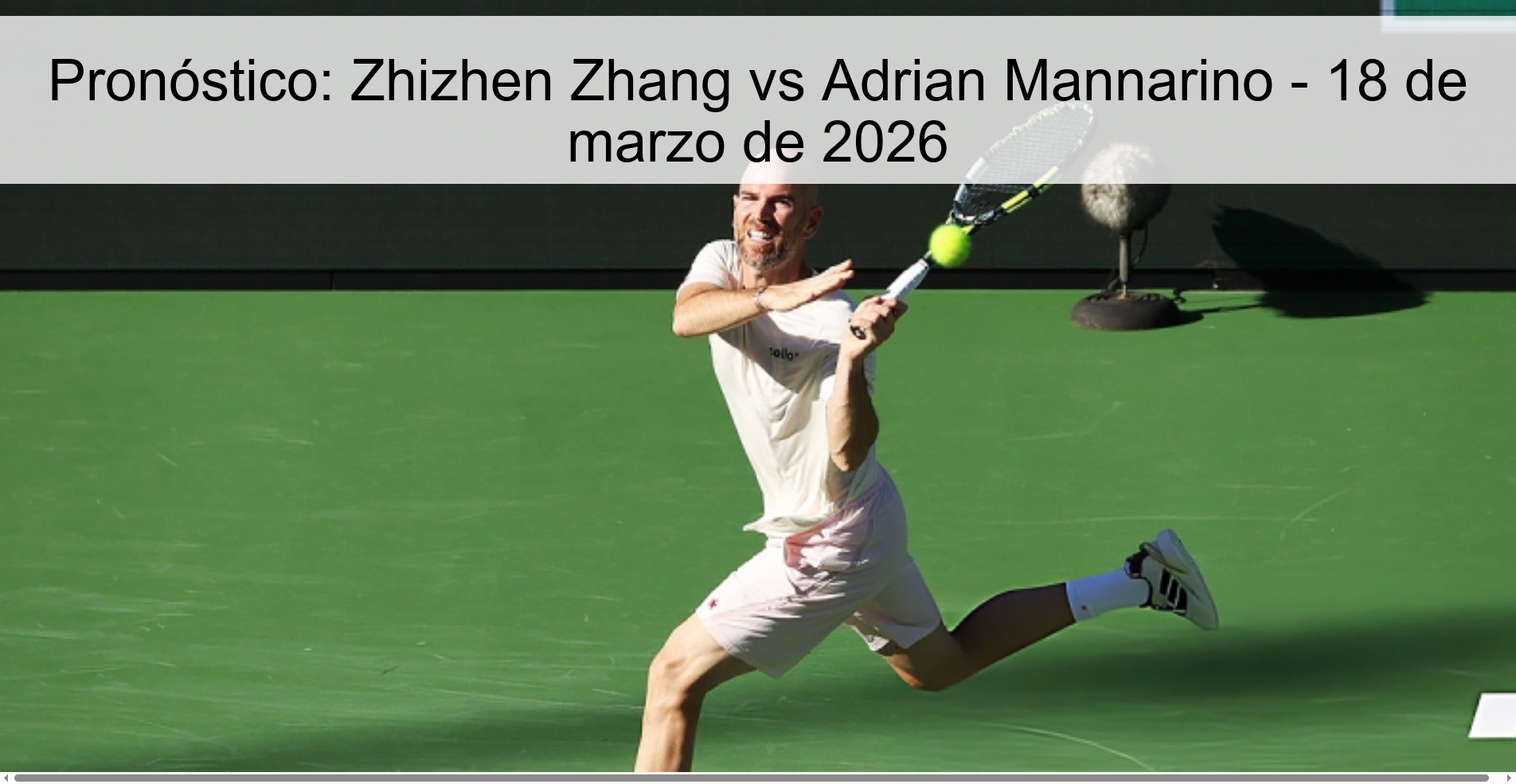 Pronóstico: Zhizhen Zhang vs Adrian Mannarino - 18 de marzo de 2026