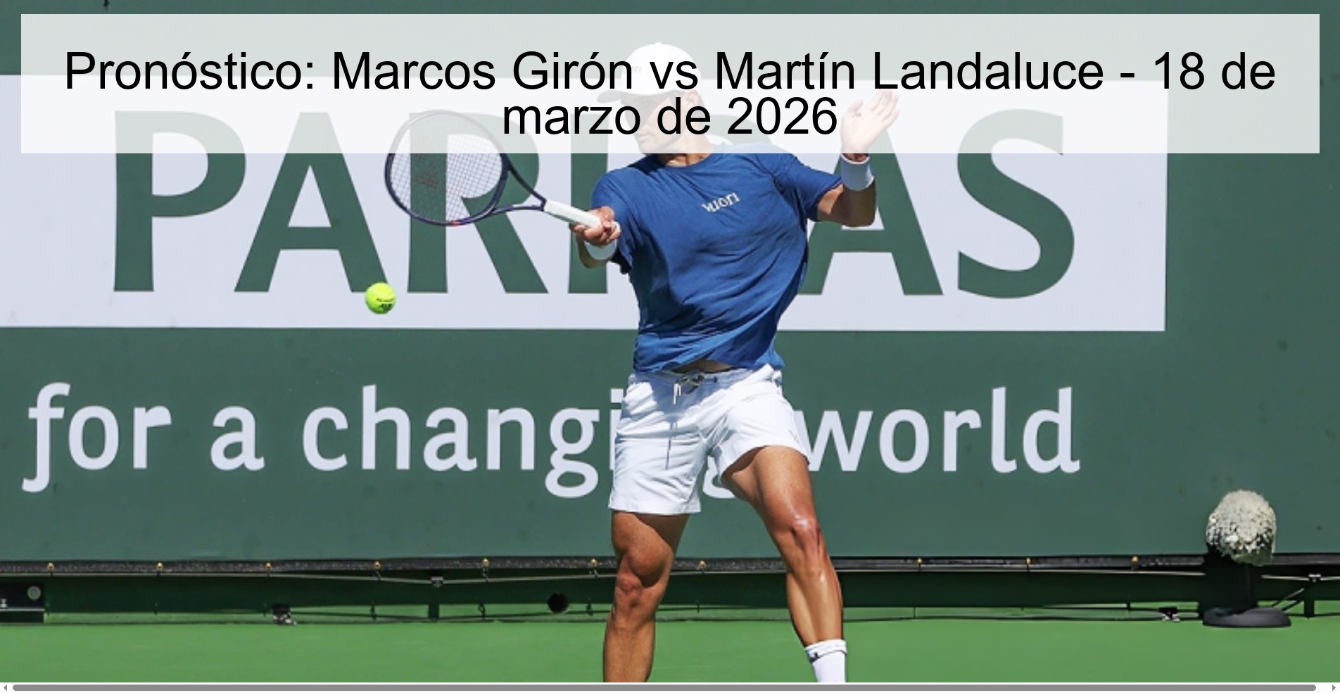 Prediction: Marcos Girón vs Martín Landaluce - March 18, 2026