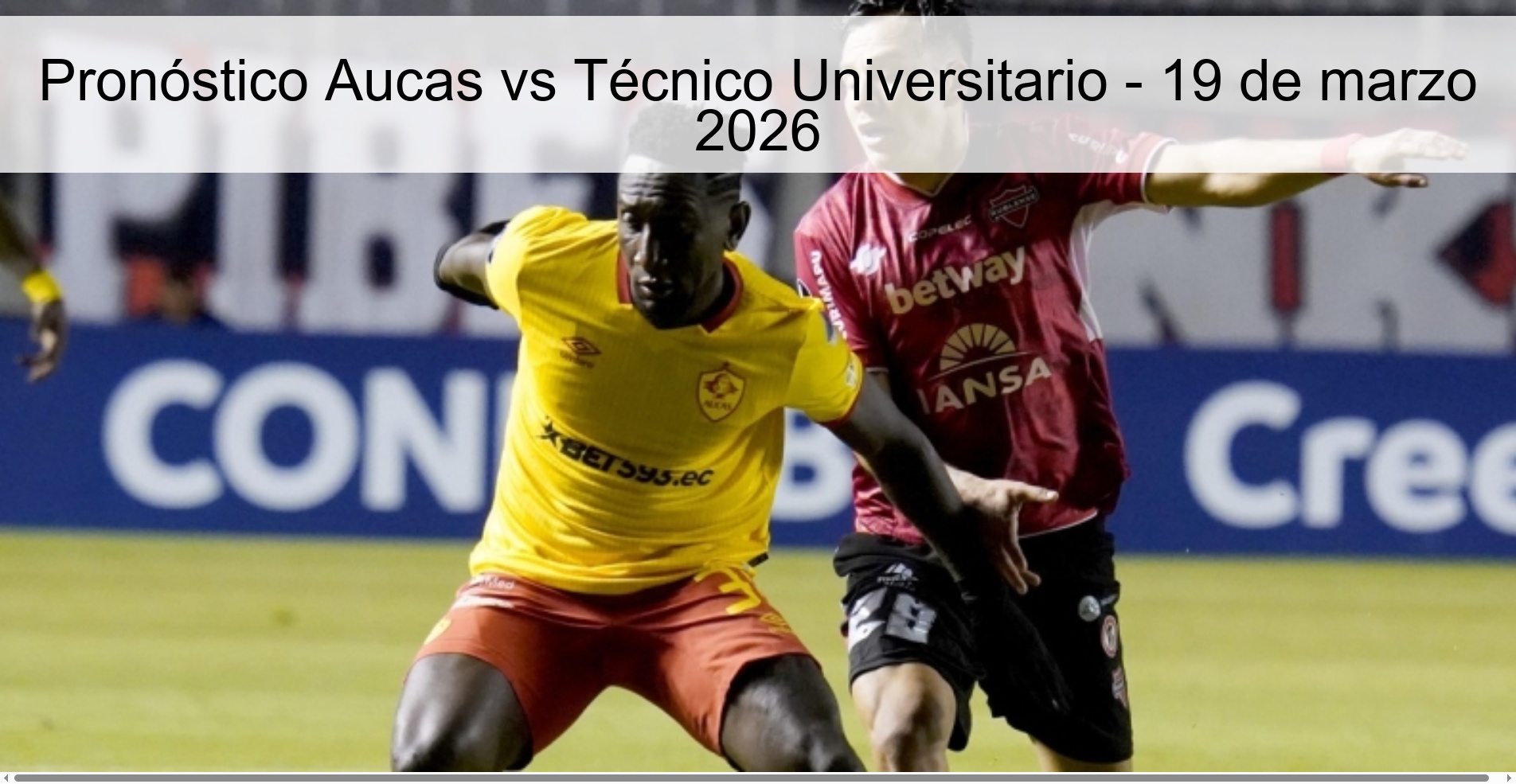 Aucas vs Técnico Universitario Prediction - March 19, 2026